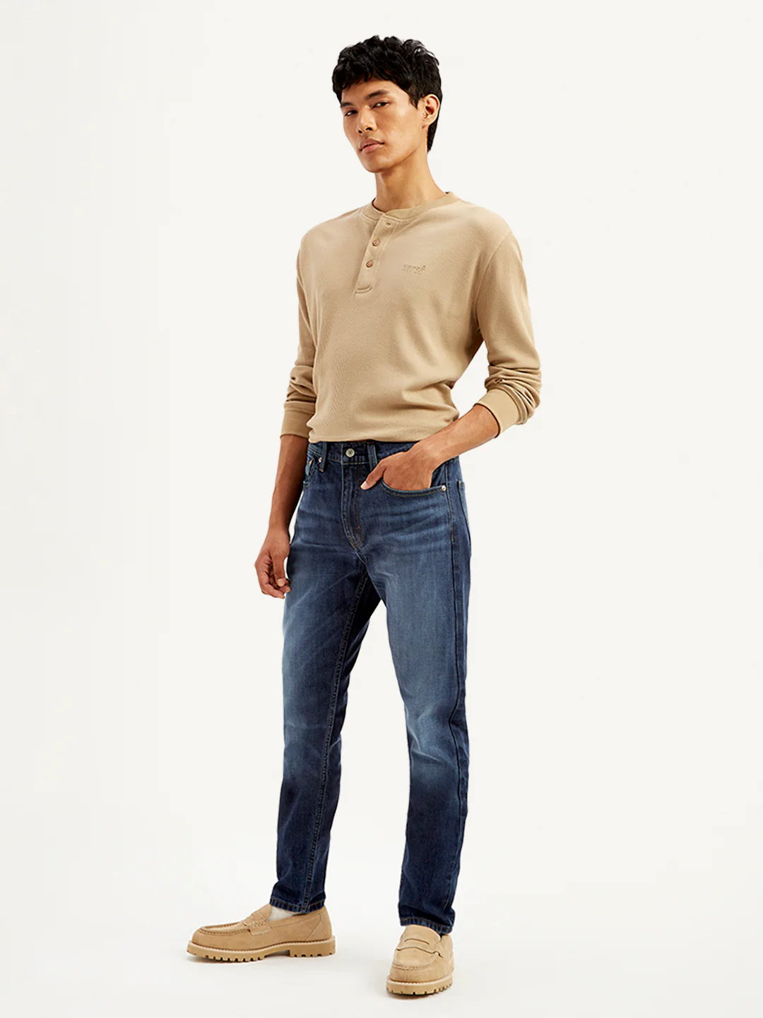 Men's 512 Blue Slim Tapered Fit Mid Rise Jeans - Image 5