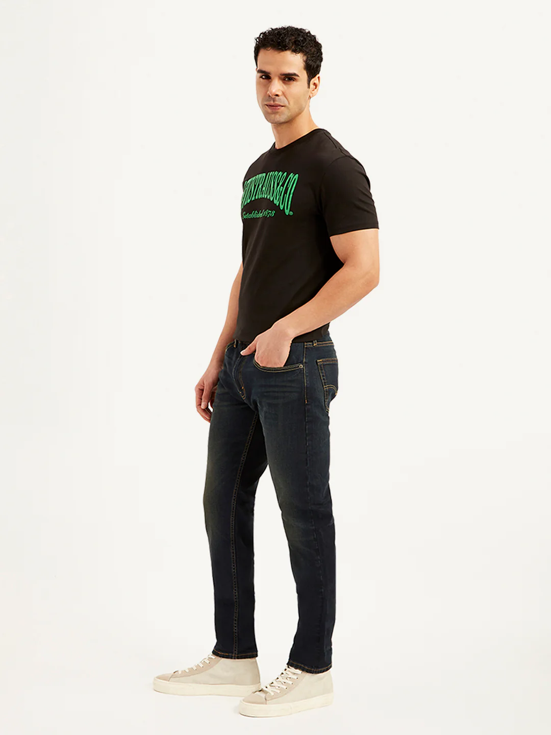Men's 512 Blue Slim Tapered Fit Mid Rise Jeans - Image 5
