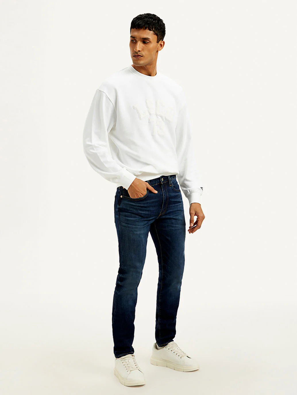 Men's 512 Blue Slim Tapered Fit Mid Rise Jeans - Image 7