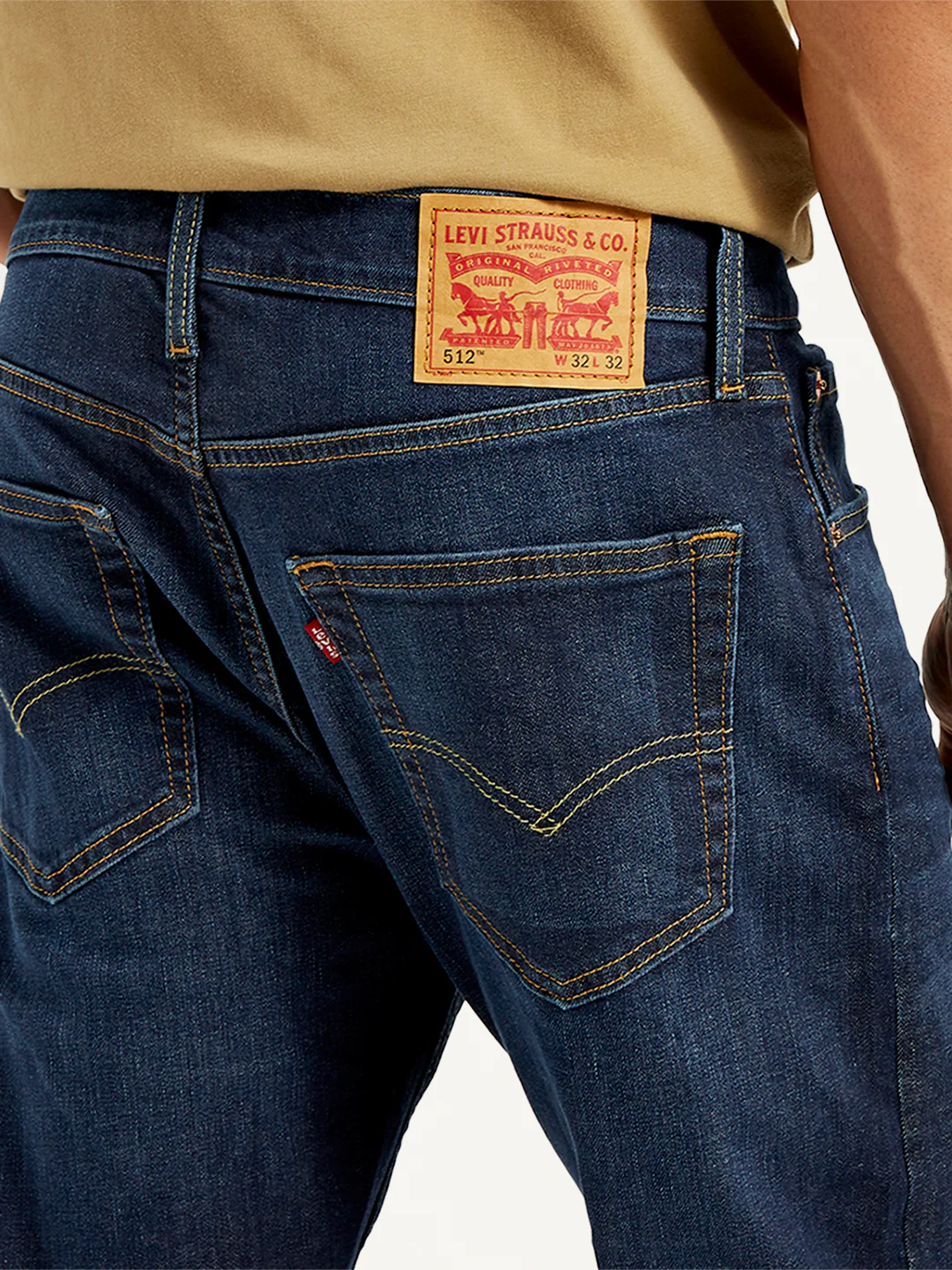 Men's 512 Blue Slim Tapered Fit Mid Rise Jeans - Image 6
