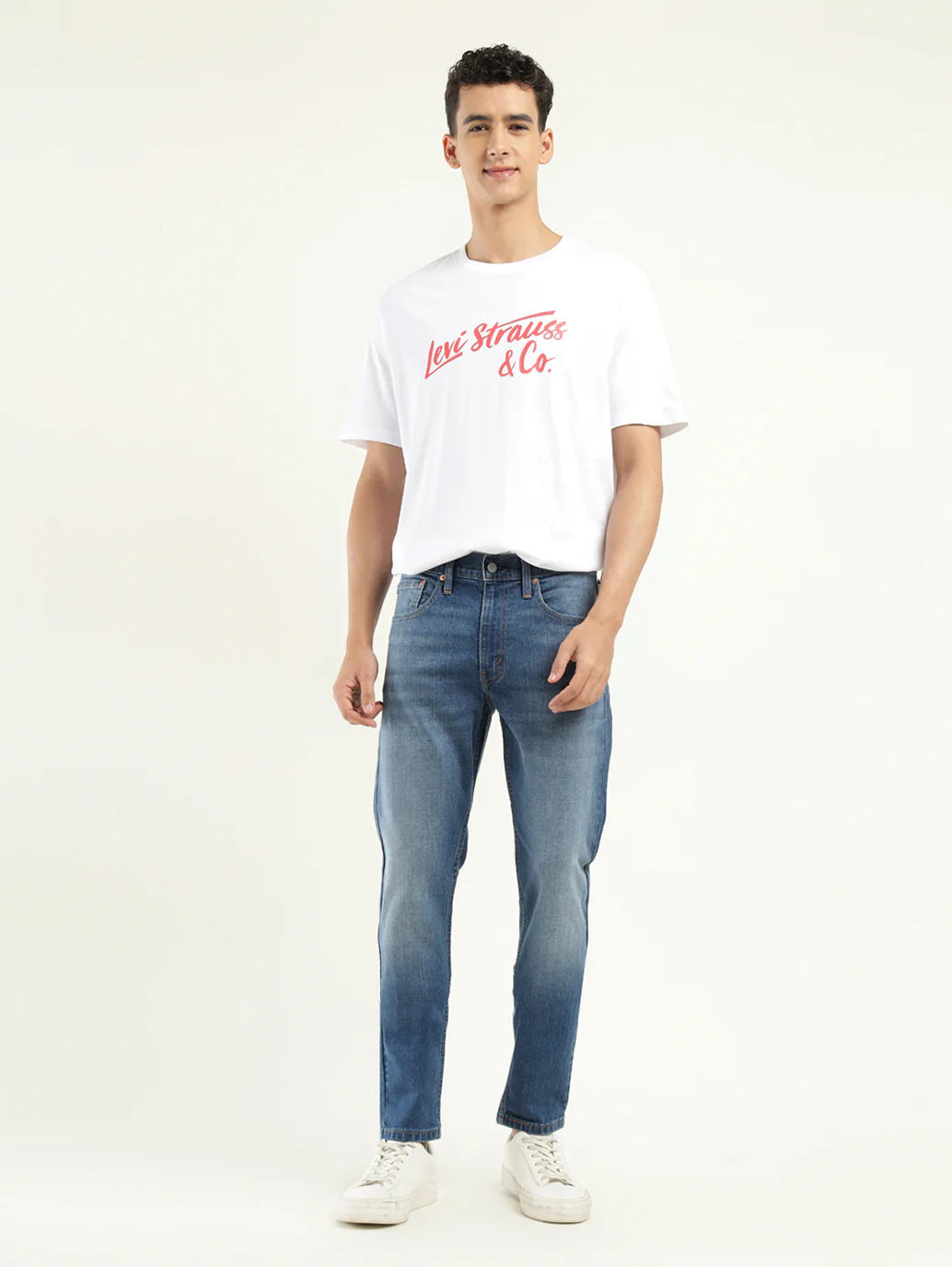 Men's 512 Dark Blue Slim Tapered Fit Mid Rise Jeans - Image 2