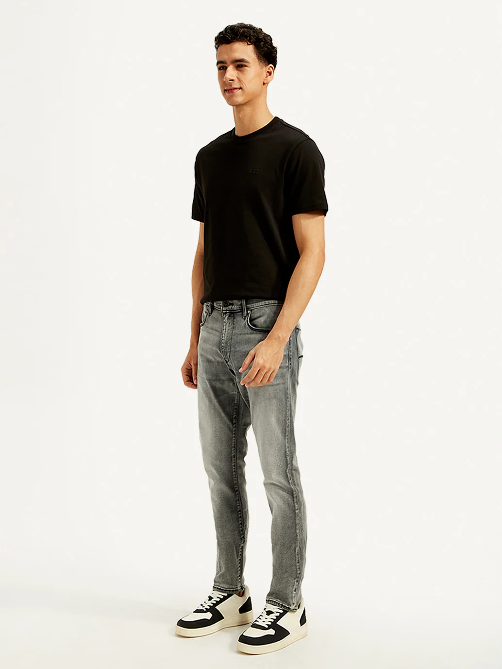 Men's Redloop 512 Grey Slim Tapered Fit Mid Rise Jeans - Image 6