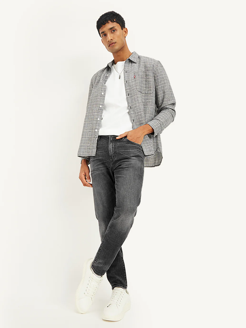 Men's 512 Grey Slim Tapered Fit Mid Rise Jeans