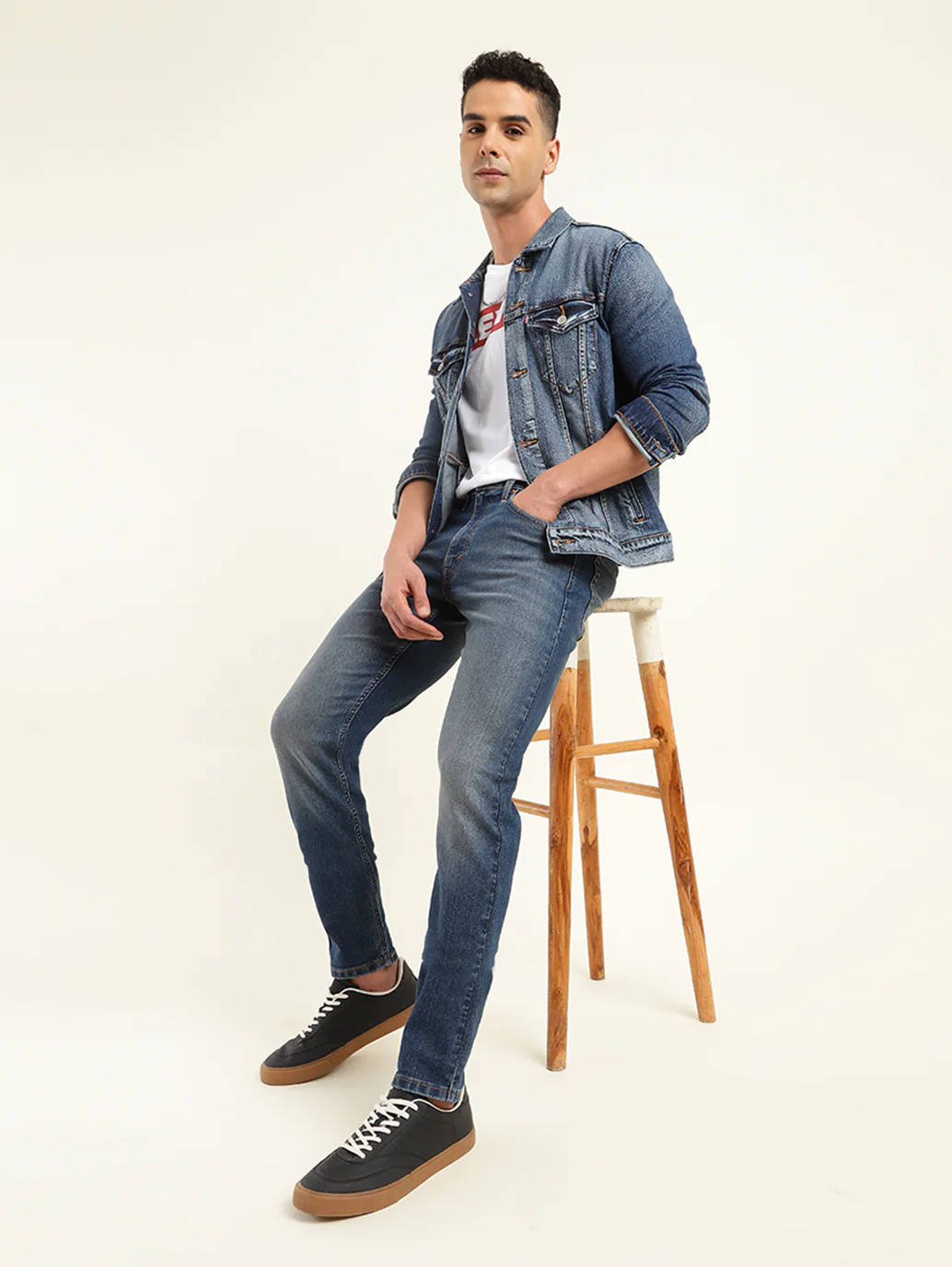 Men's 512 Blue Slim Tapered Fit Mid Rise Jeans