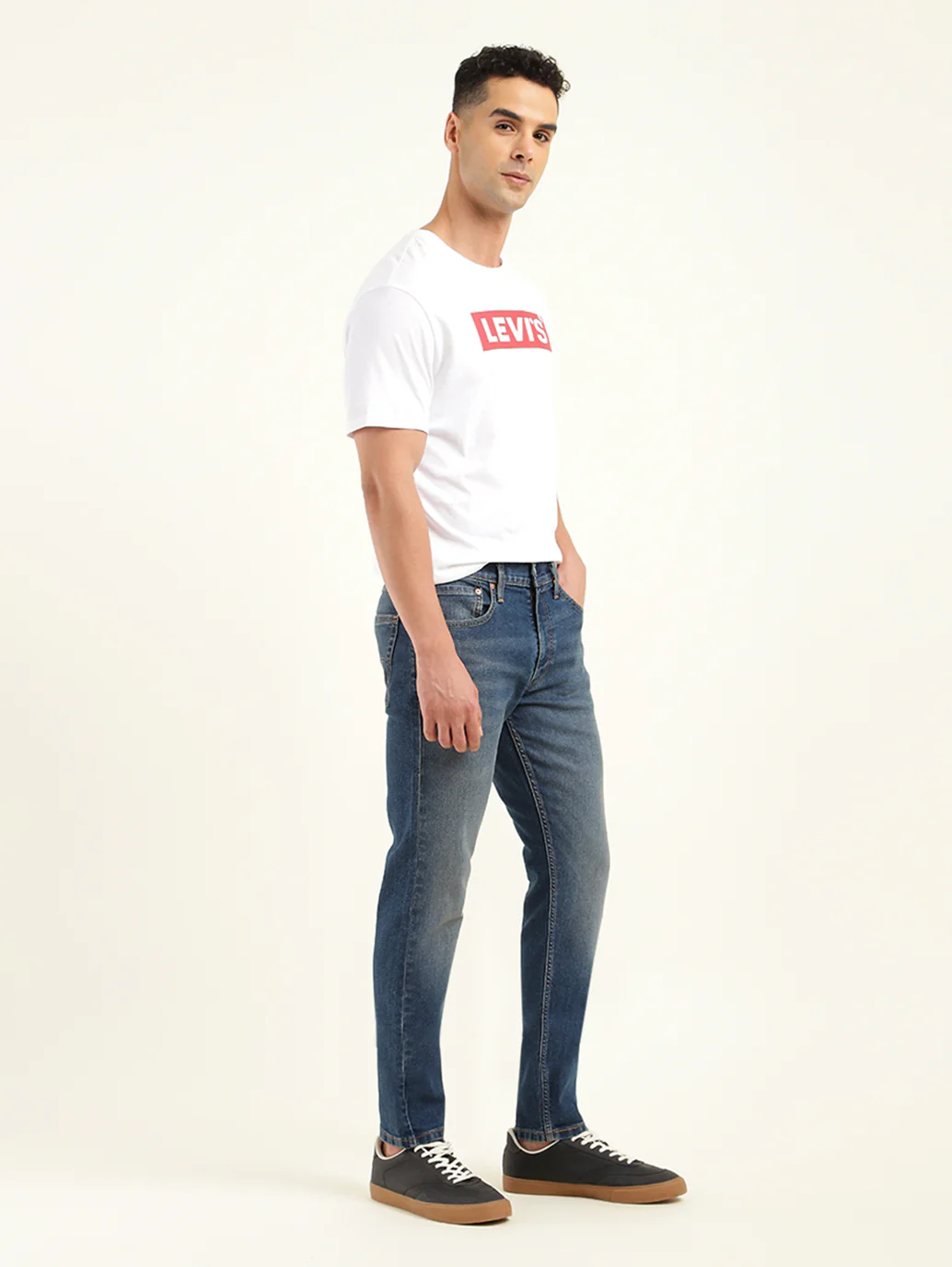 Men's 512 Blue Slim Tapered Fit Mid Rise Jeans - Image 3