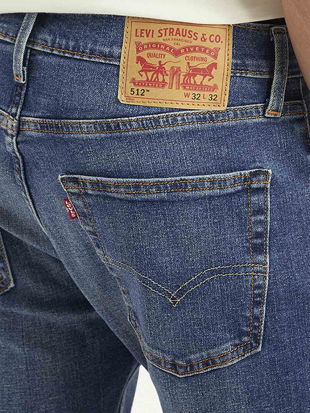 Men's 512 Indigo Slim Tapered Fit Mid Rise Jeans - Image 5
