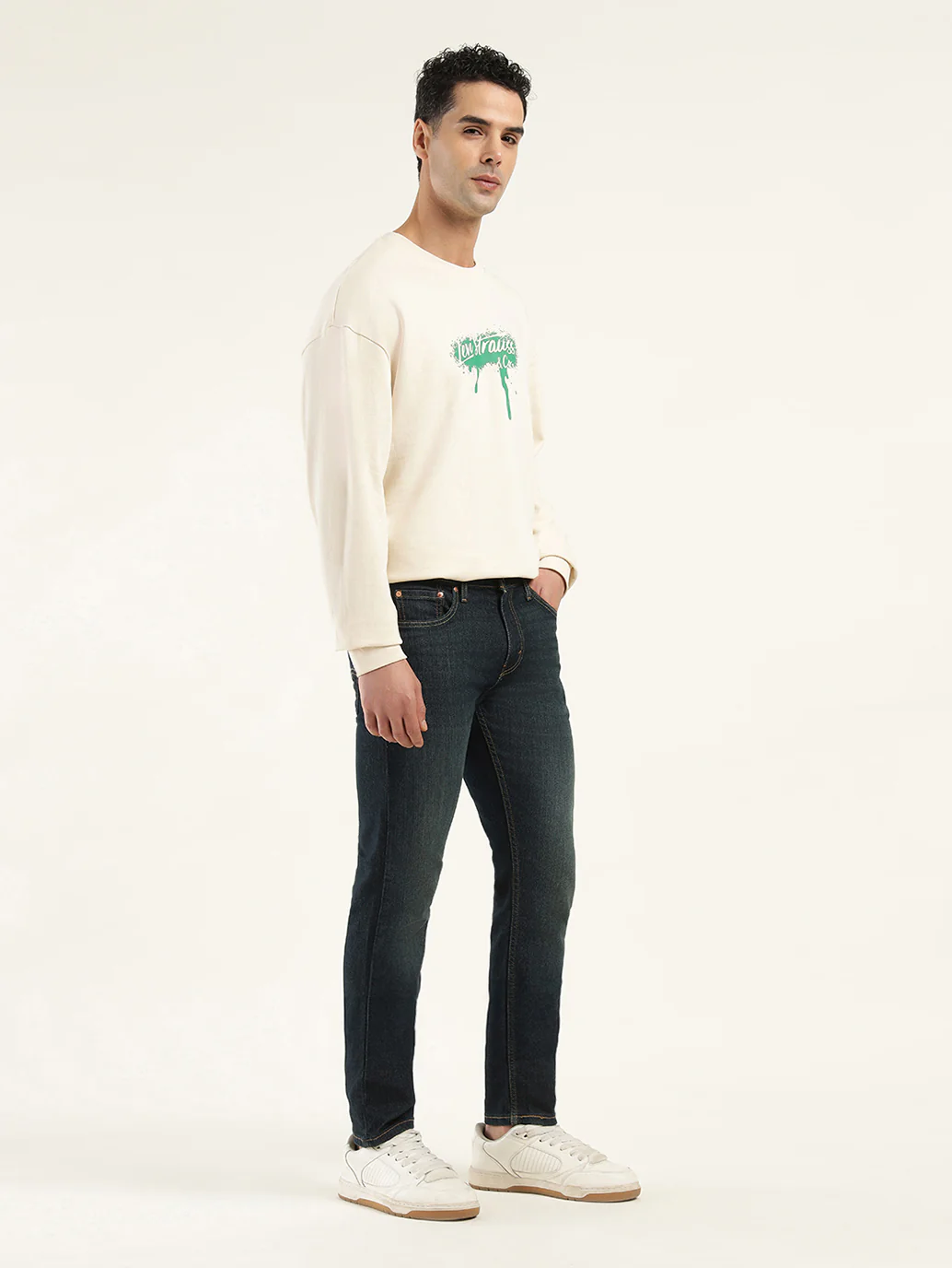 Men's 512 Blue Slim Tapered Fit Mid Rise Jeans - Image 6