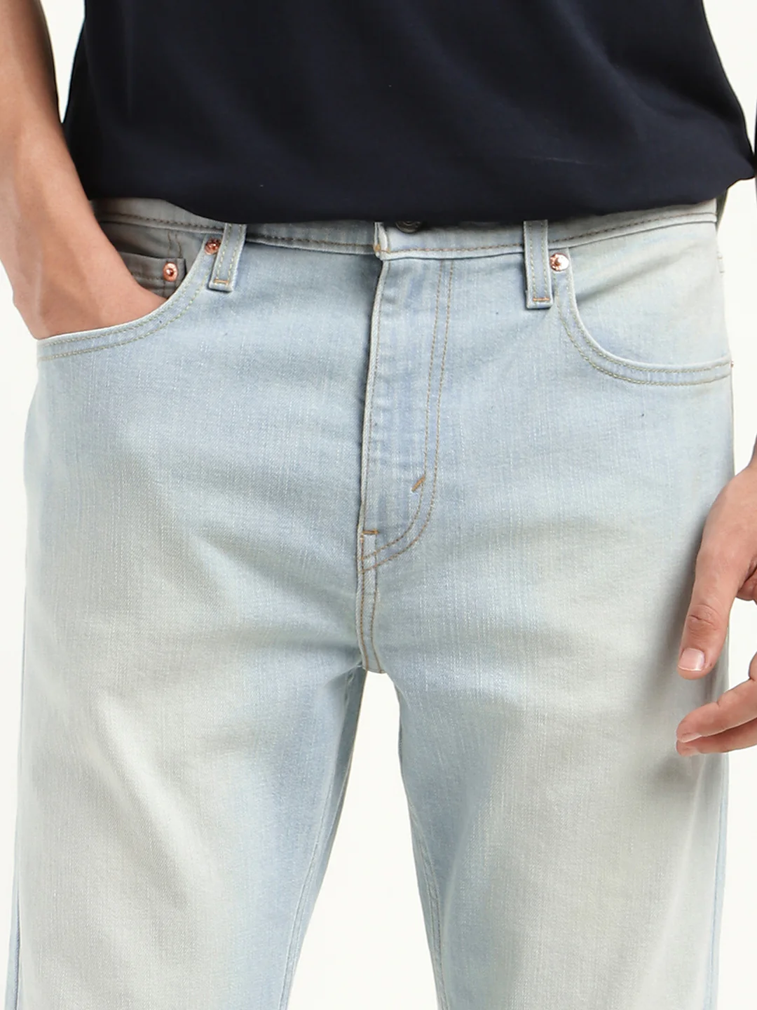 Men's 512 Blue Slim Tapered Fit Mid Rise Jeans - Image 5
