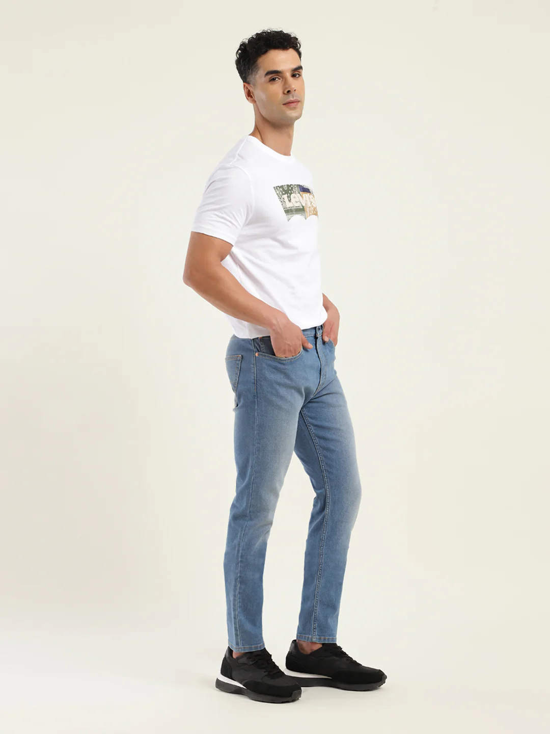 Men's 512 Blue Slim Tapered Fit Mid Rise Jeans - Image 3