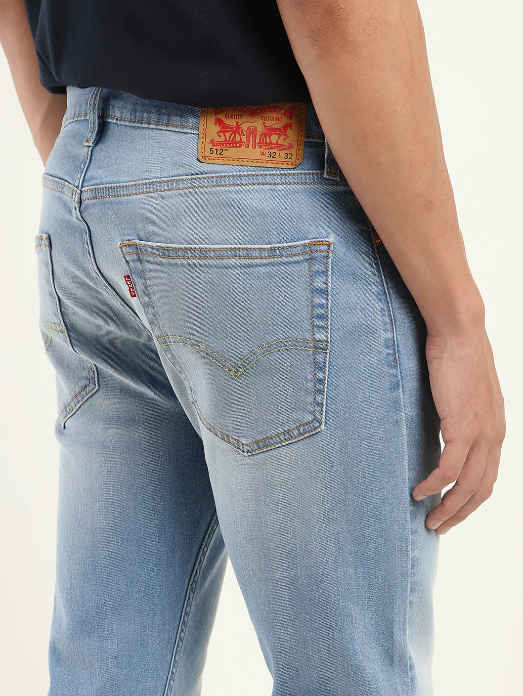 Men's 512 Blue Slim Tapered Fit Mid Rise Jeans - Image 6