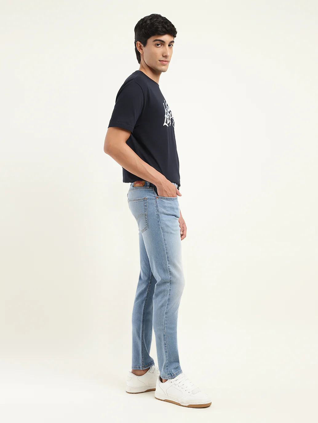 Men's 512 Blue Slim Tapered Fit Mid Rise Jeans - Image 7