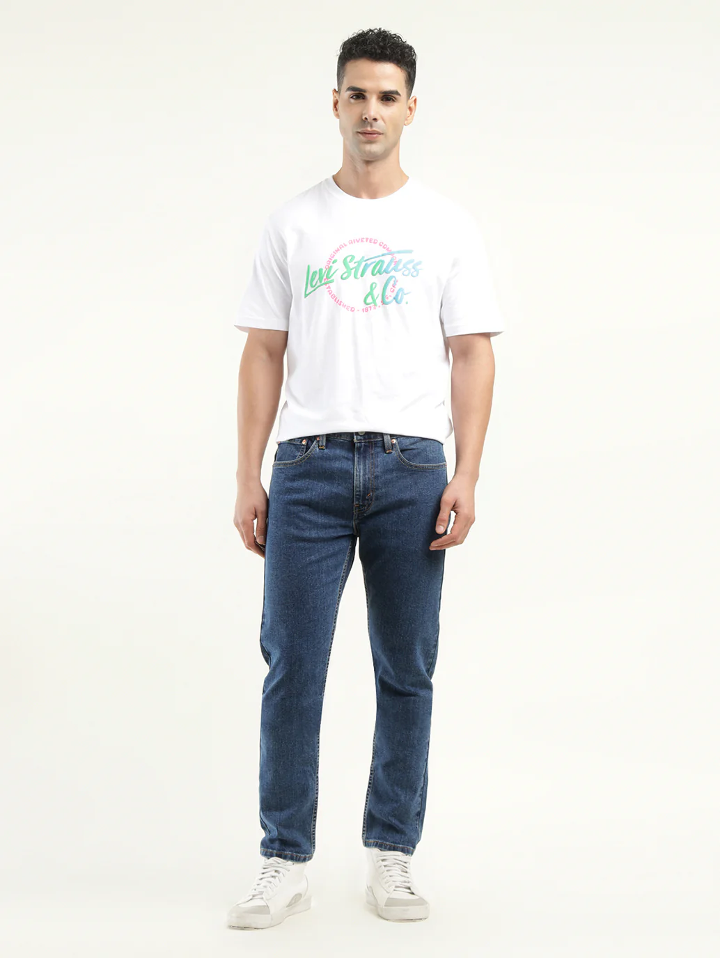 Men's 512 Indigo Slim Tapered Fit Mid Rise Jeans - Image 5