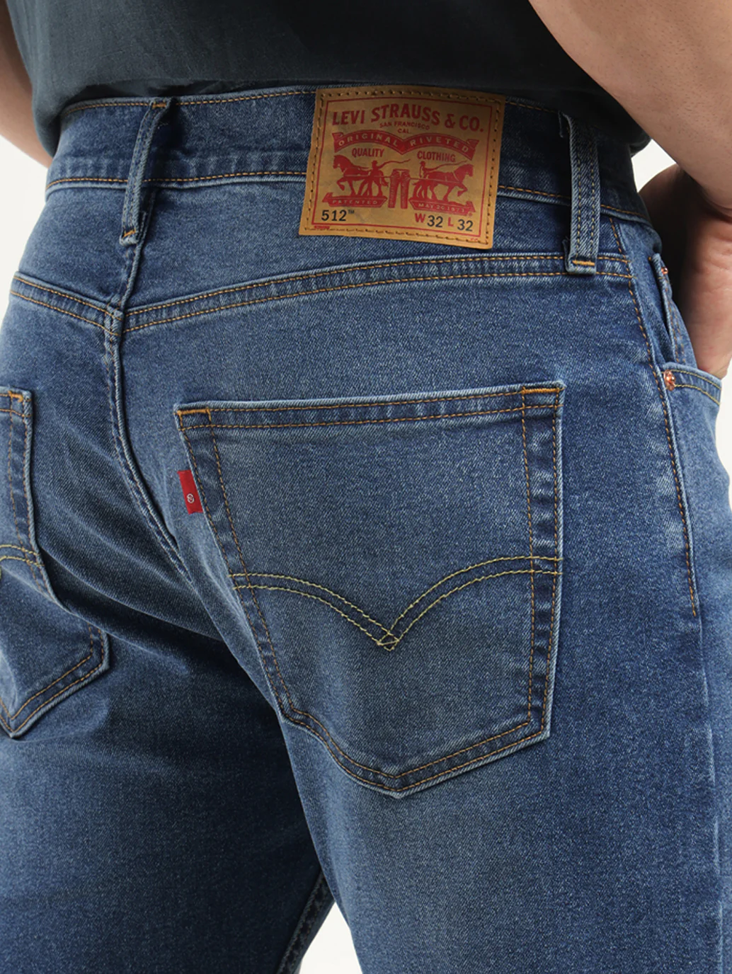 Men's 512 Indigo Slim Tapered Fit Mid Rise Jeans - Image 5