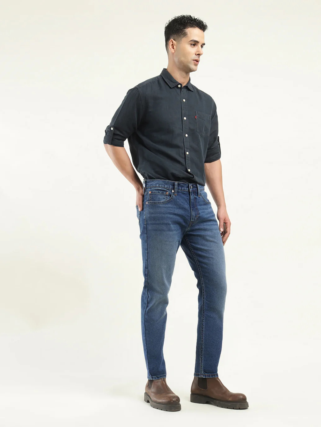 Men's 512 Indigo Slim Tapered Fit Mid Rise Jeans - Image 6