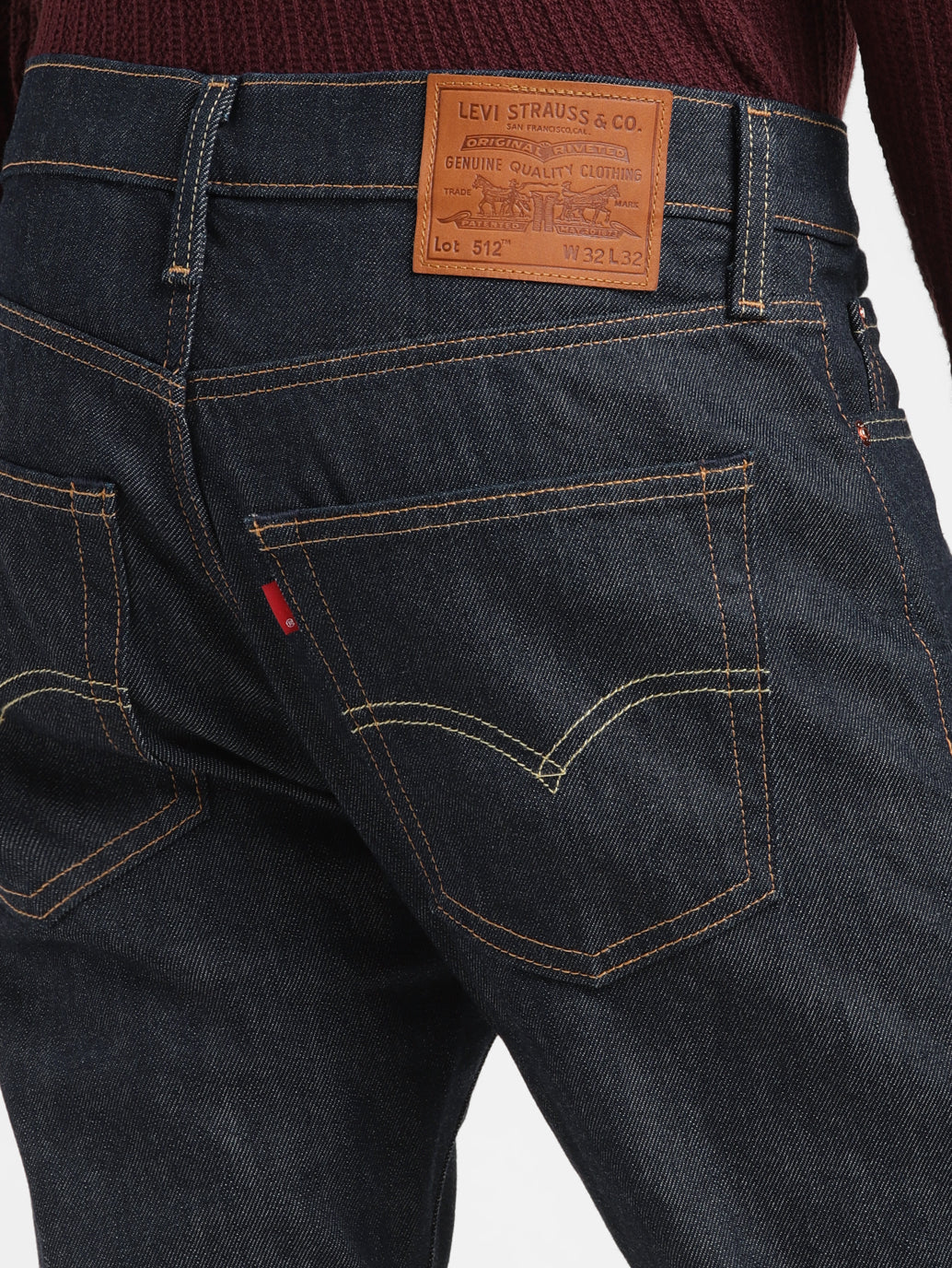 Men's 512 Indigo Slim Tapered Fit Mid Rise Jeans - Image 7