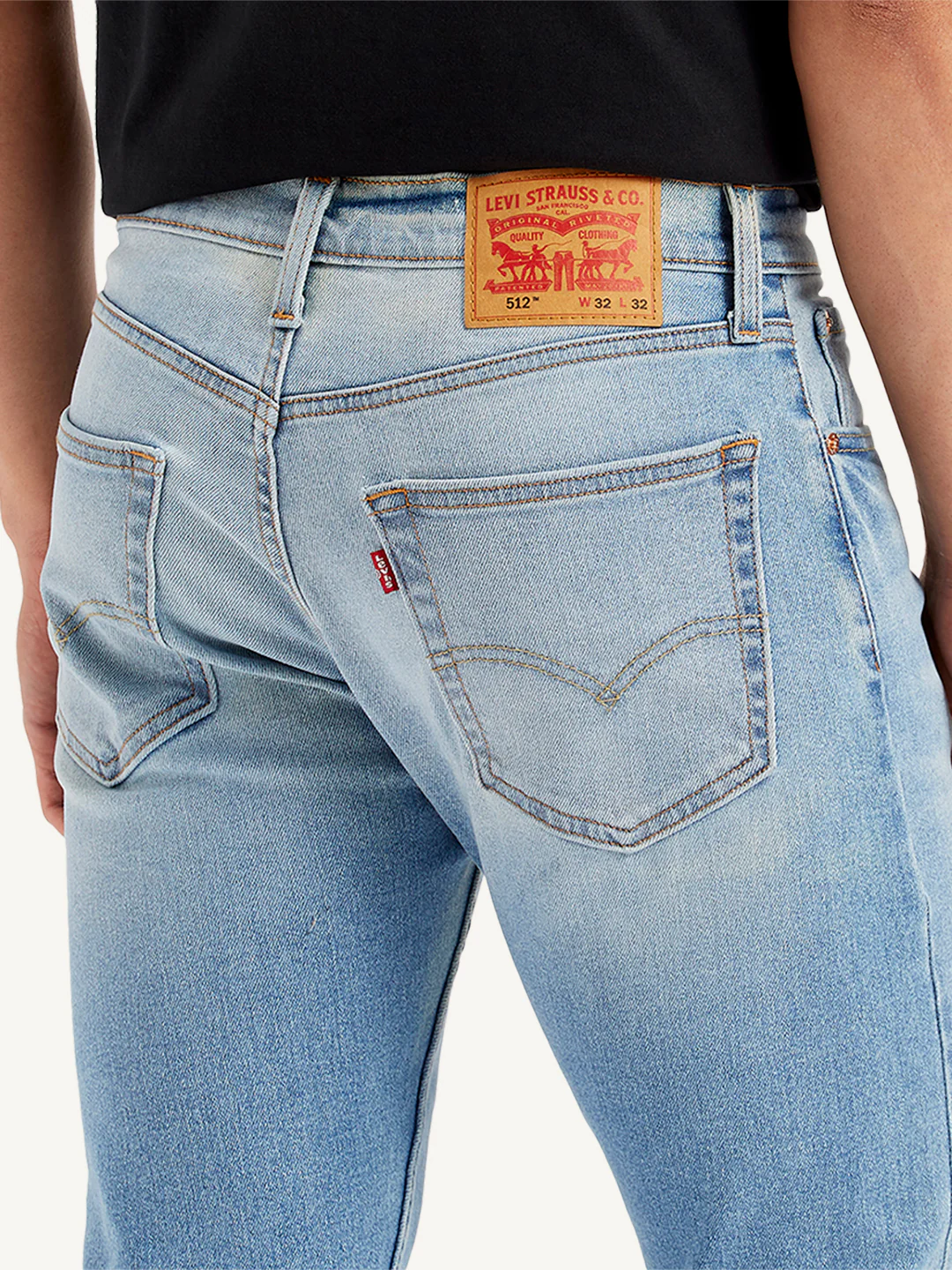 Men's 512 Light Blue Slim Tapered Fit Mid Rise Jeans - Image 5