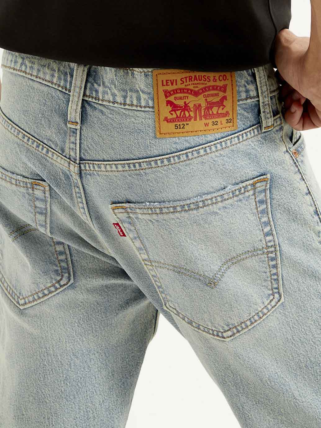 Men's 512 Light Blue Slim Tapered Fit Mid Rise Jeans - Image 6