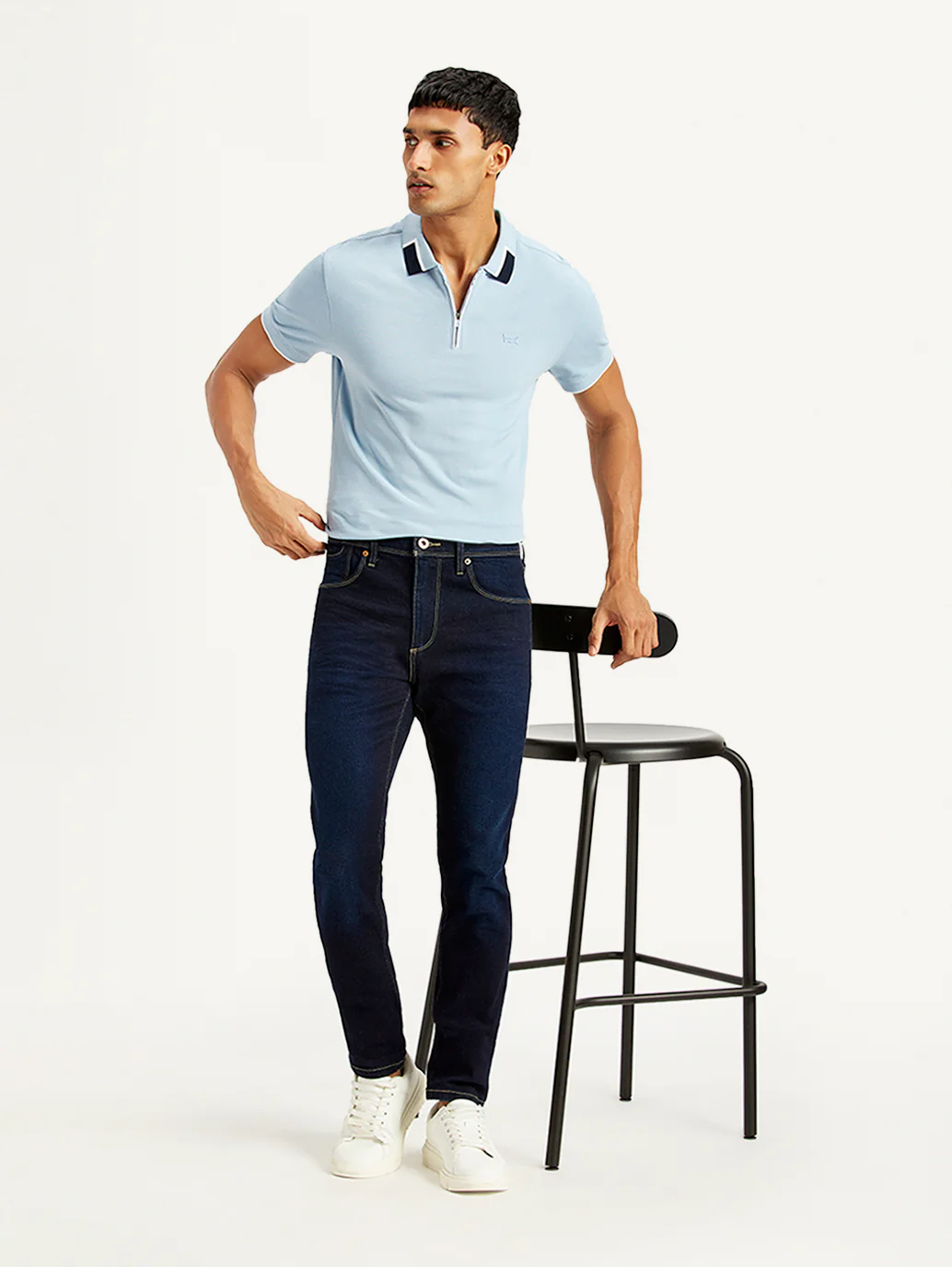 Men's 512 Navy Blue Slim Tapered Fit Mid Rise Jeans