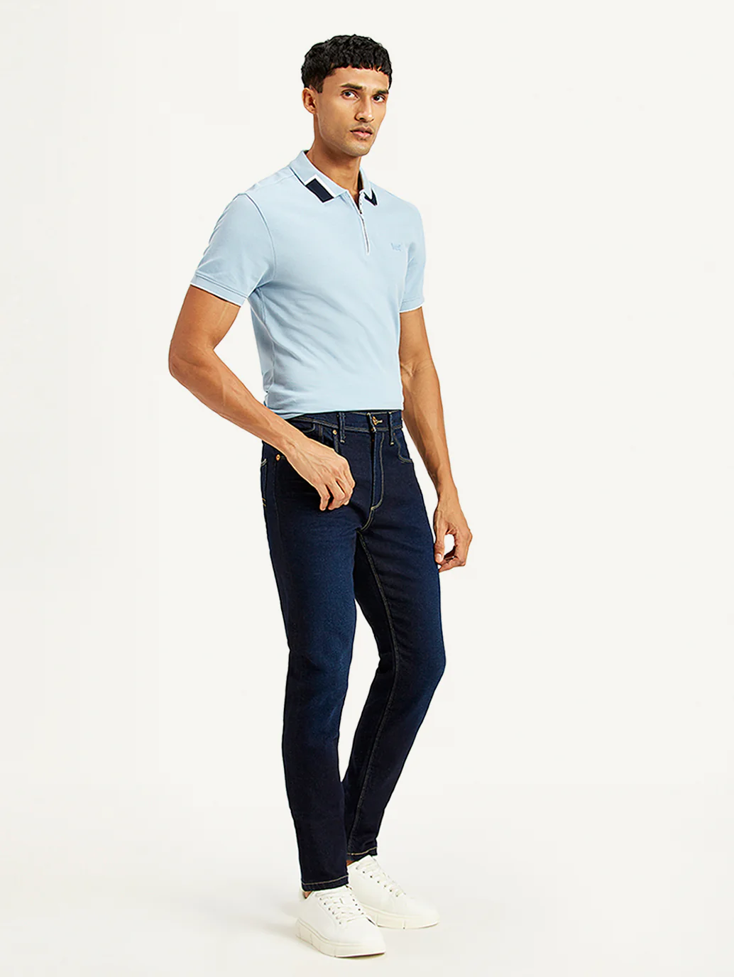 Men's 512 Navy Blue Slim Tapered Fit Mid Rise Jeans - Image 3