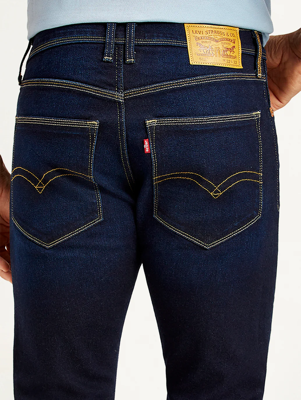 Men's 512 Navy Blue Slim Tapered Fit Mid Rise Jeans - Image 5