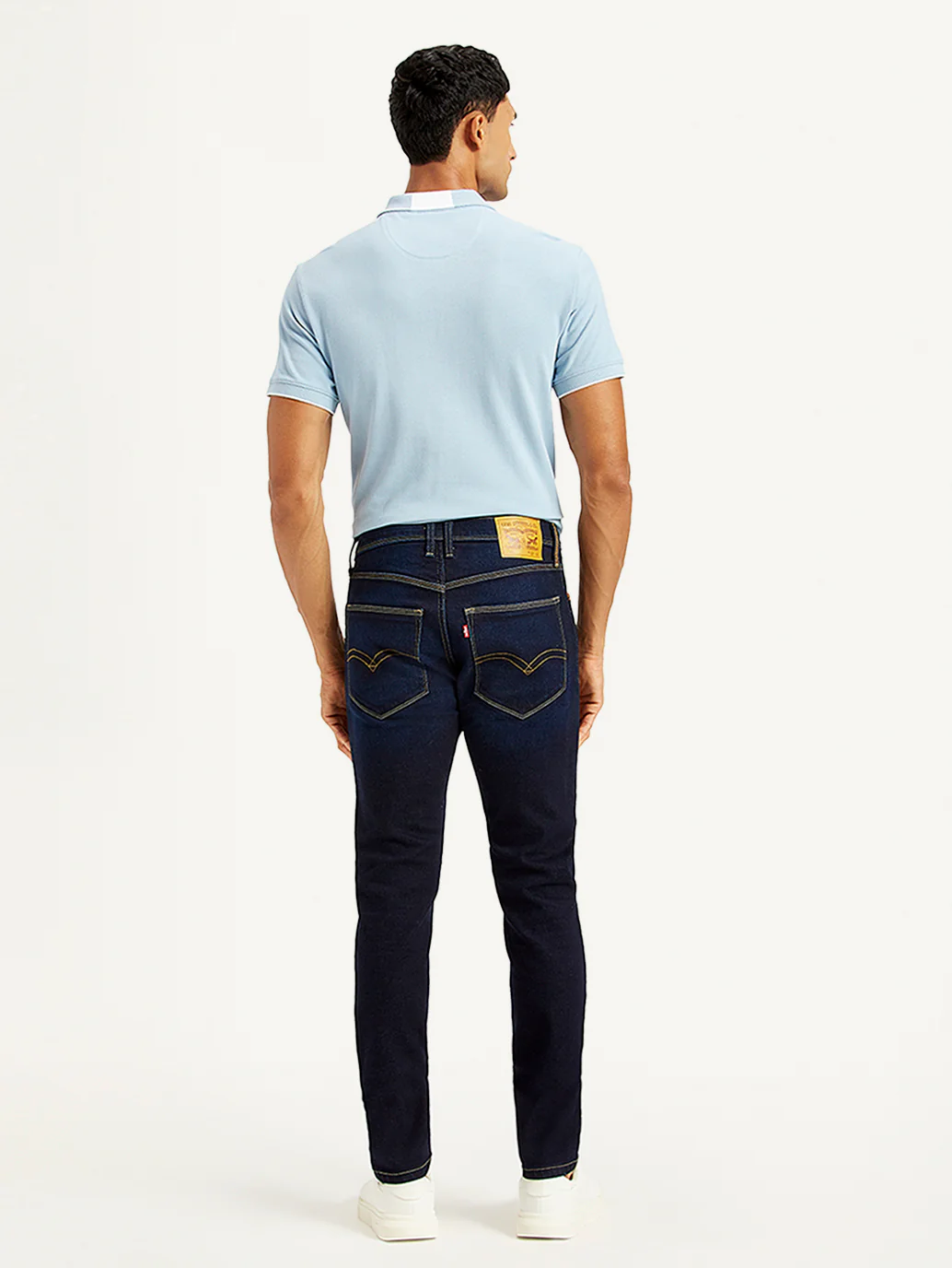 Men's 512 Navy Blue Slim Tapered Fit Mid Rise Jeans - Image 6
