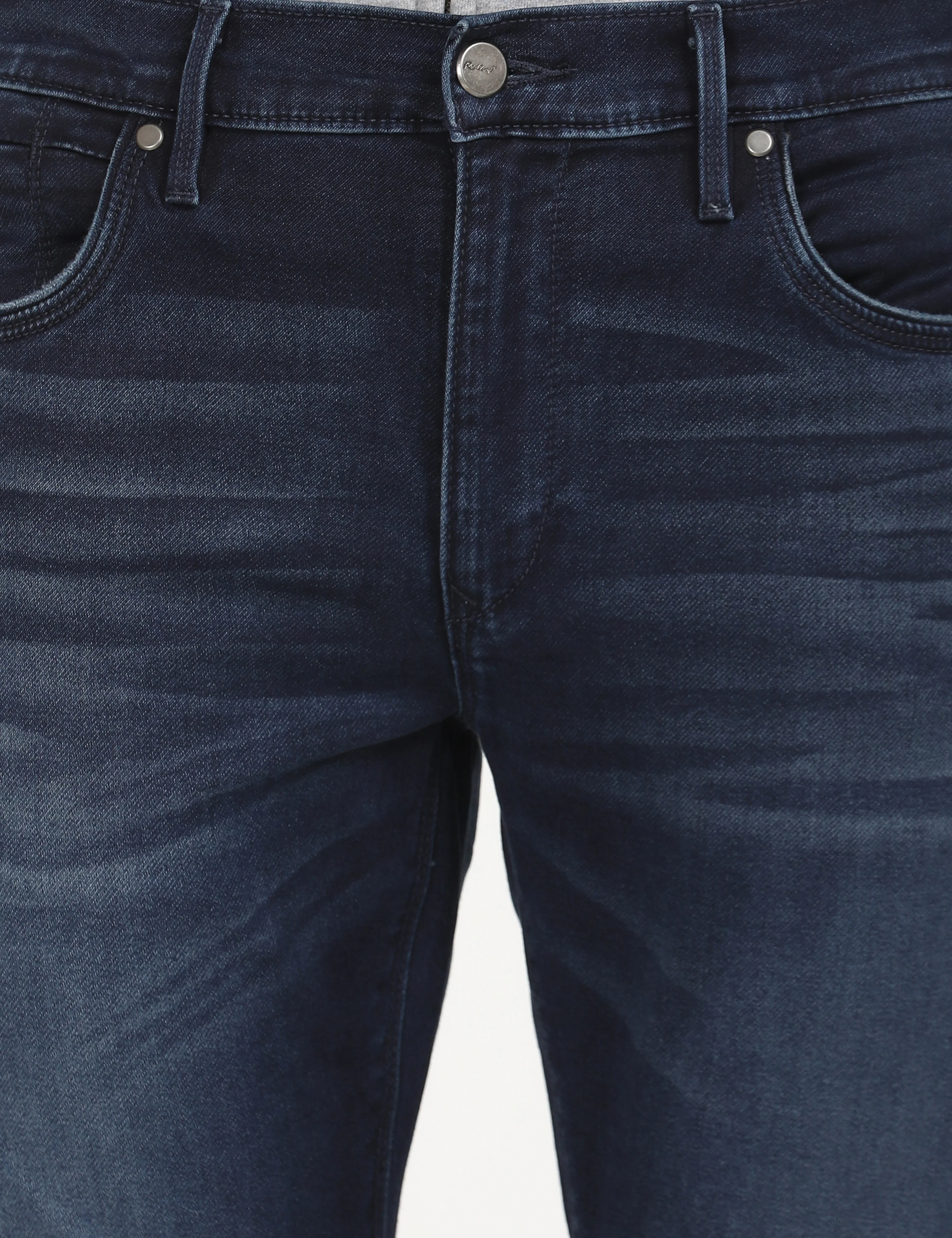 Men's Redloop 512 Navy Blue Slim Tapered Fit Mid Rise Jeans - Image 5