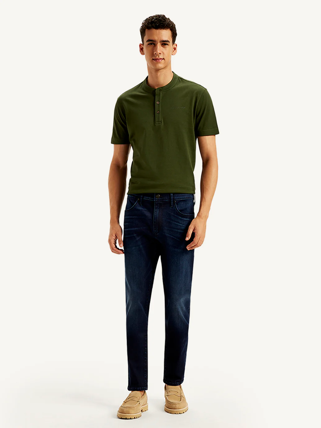 Men's Redloop 512 Navy Blue Slim Tapered Fit Mid Rise Jeans - Image 2