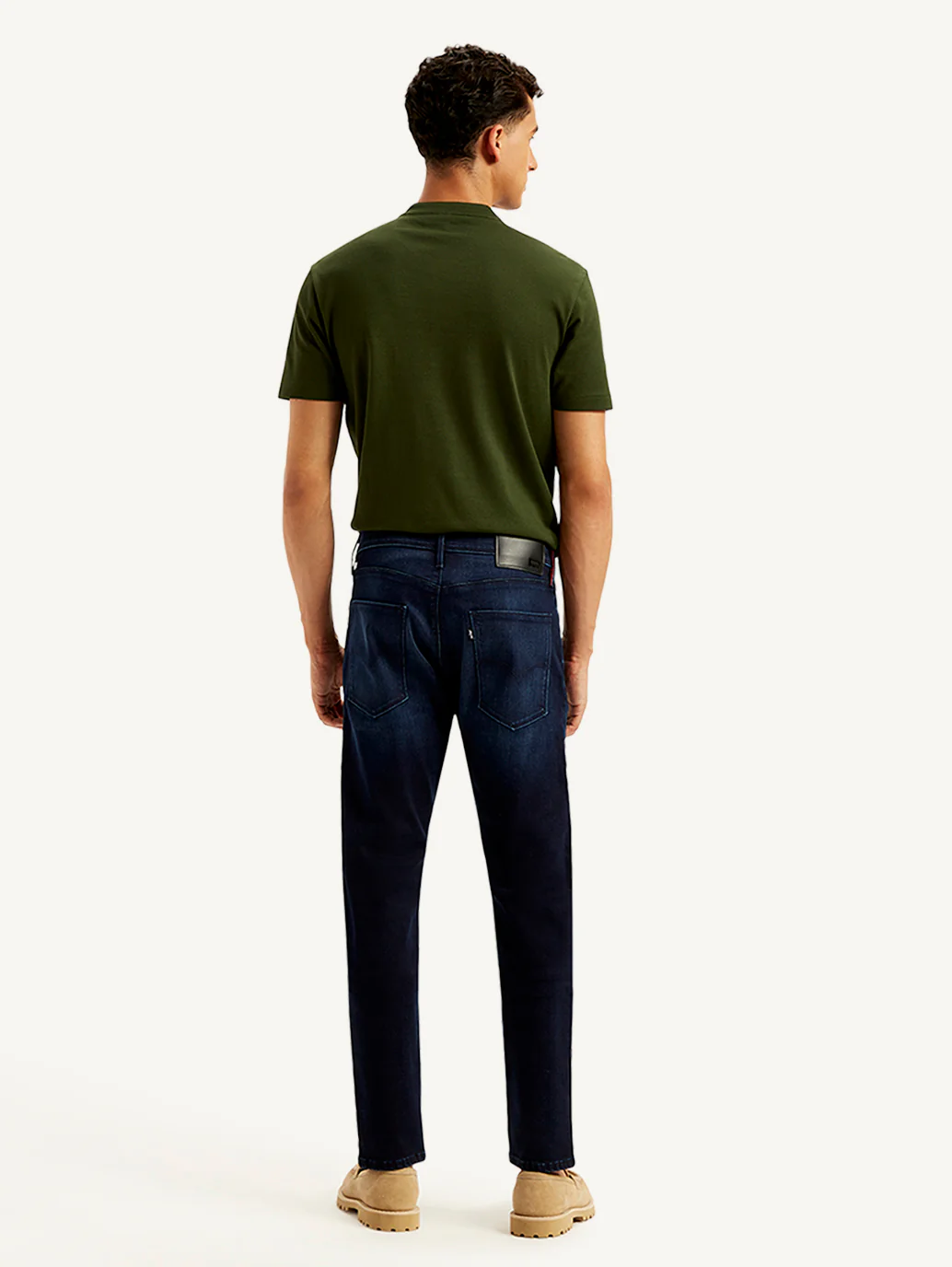 Men's Redloop 512 Navy Blue Slim Tapered Fit Mid Rise Jeans - Image 3