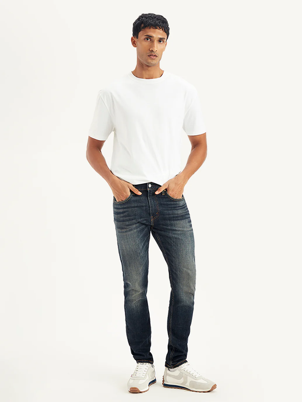 Men's 512 Navy Blue Slim Tapered Fit Mid Rise Jeans - Image 2