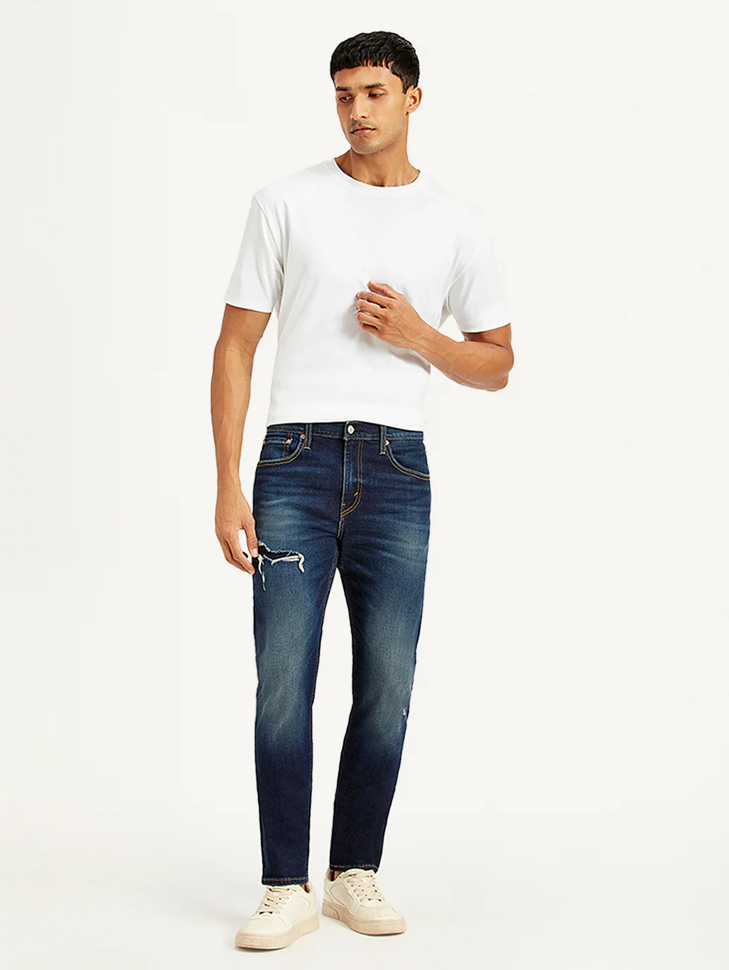 Men's 512 Navy Blue Slim Tapered Fit Mid Rise Jeans - Image 2