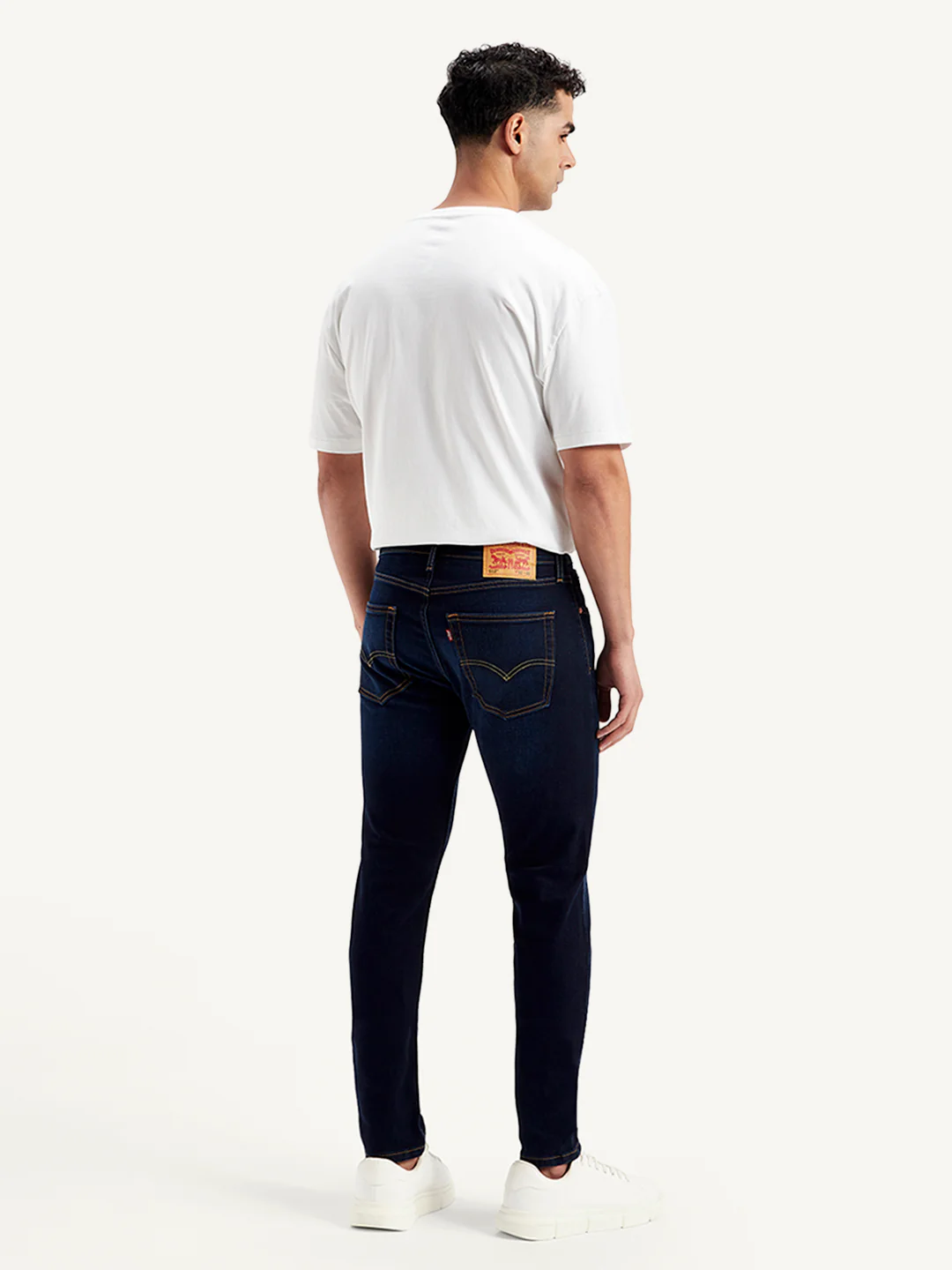 Men's 511 Navy Blue Slim Fit Mid Rise Jeans - Image 3