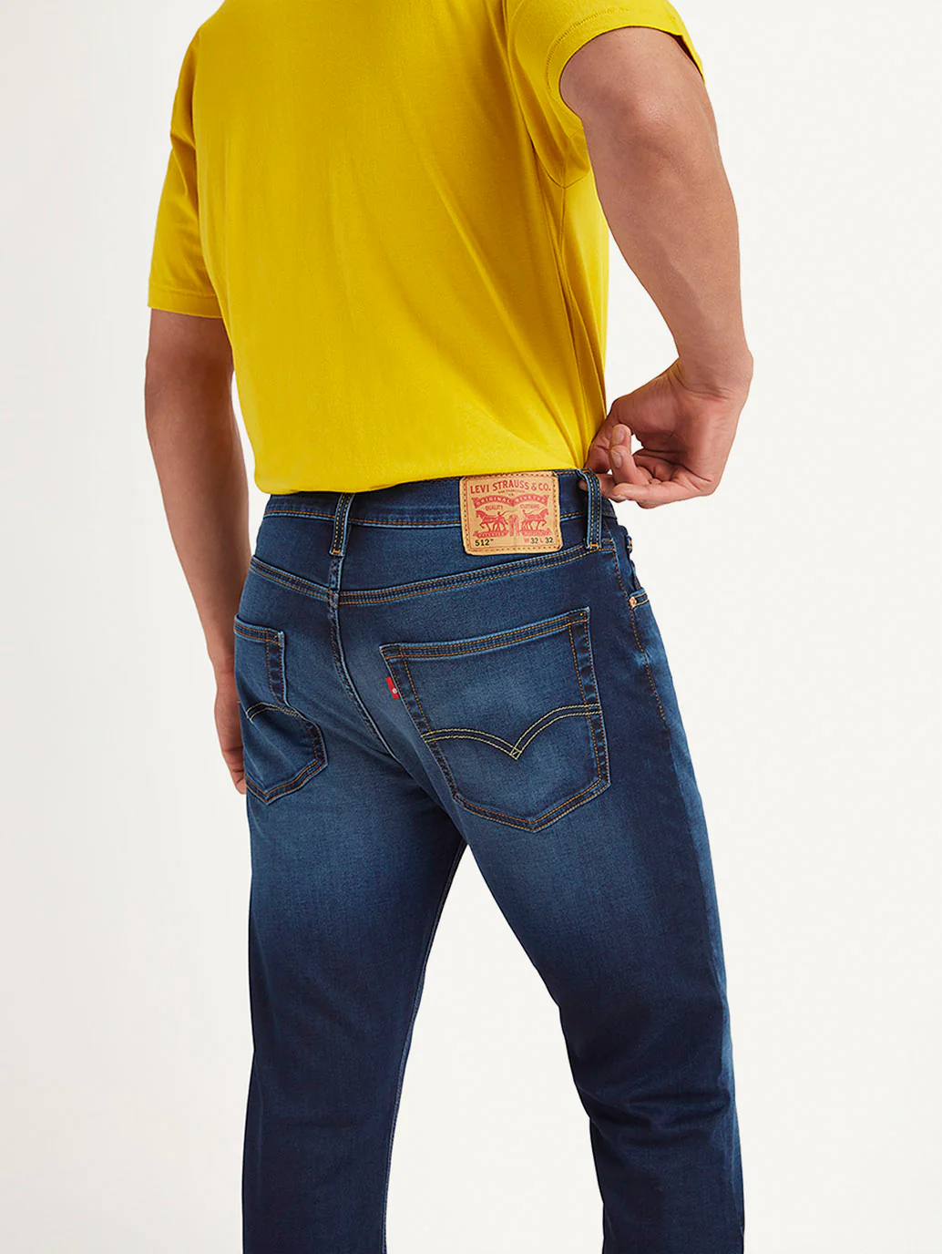 Men's 512 Navy Blue Slim Tapered Fit Mid Rise Jeans - Image 5