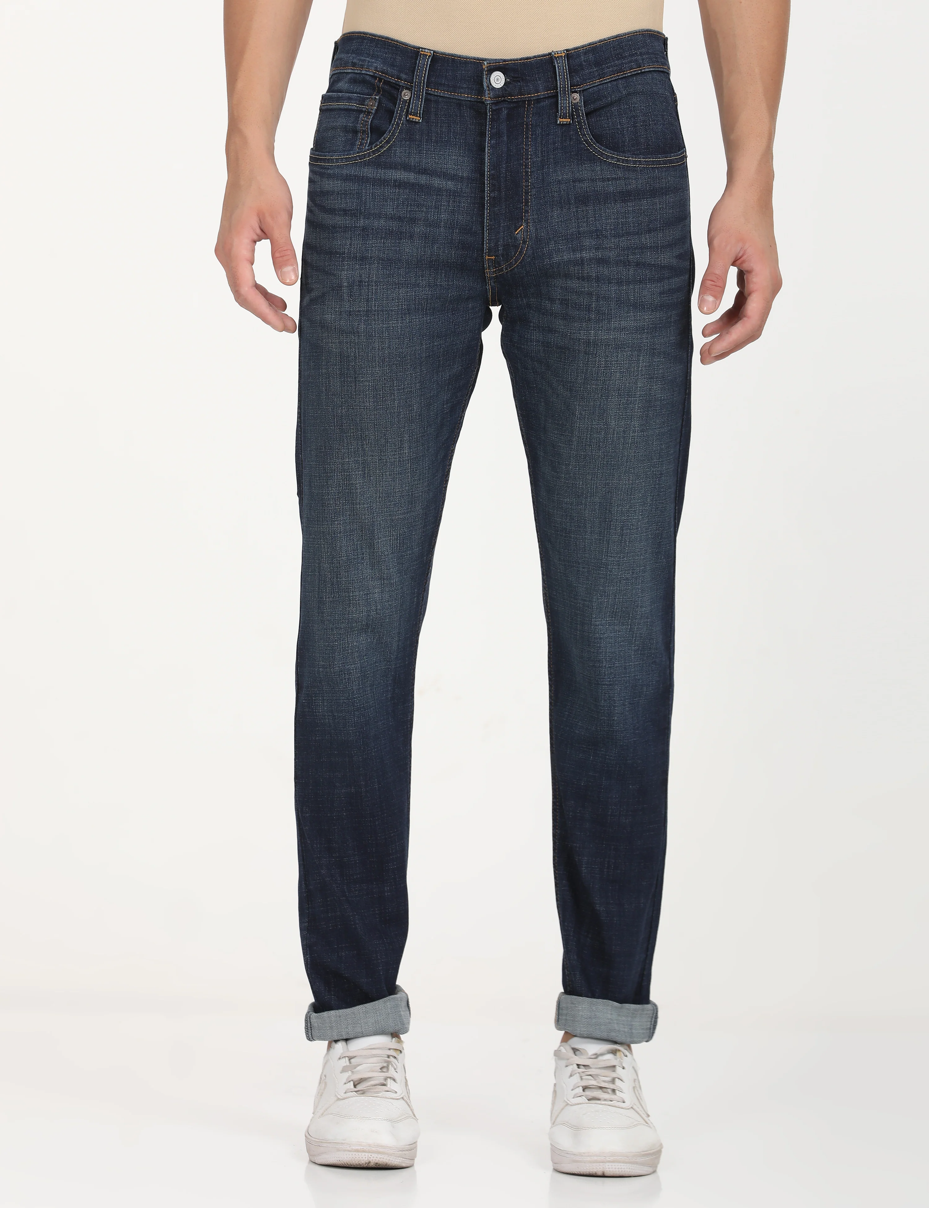 Men's 512 Navy Blue Slim Tapered Fit Mid Rise Jeans