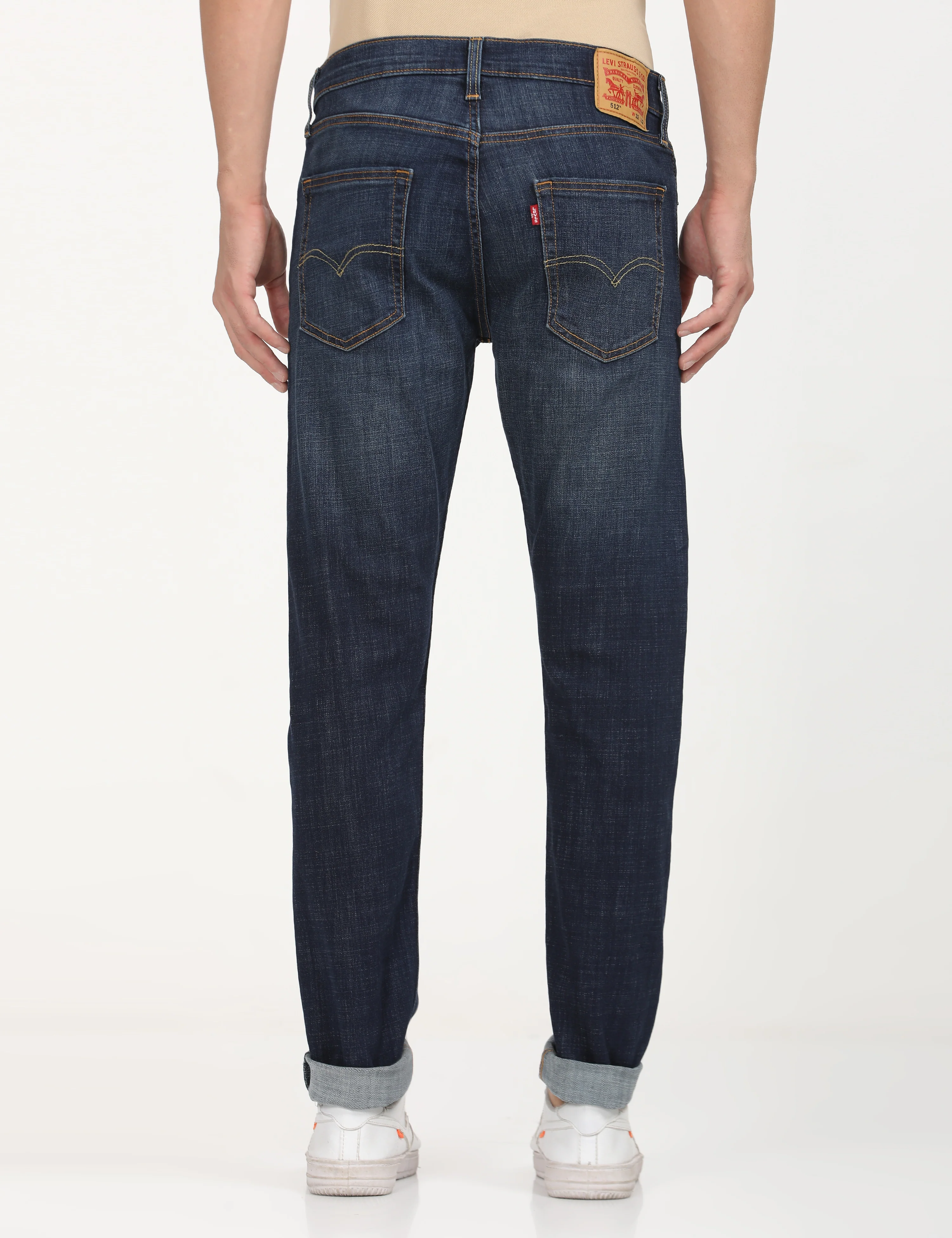 Men's 512 Navy Blue Slim Tapered Fit Mid Rise Jeans - Image 2