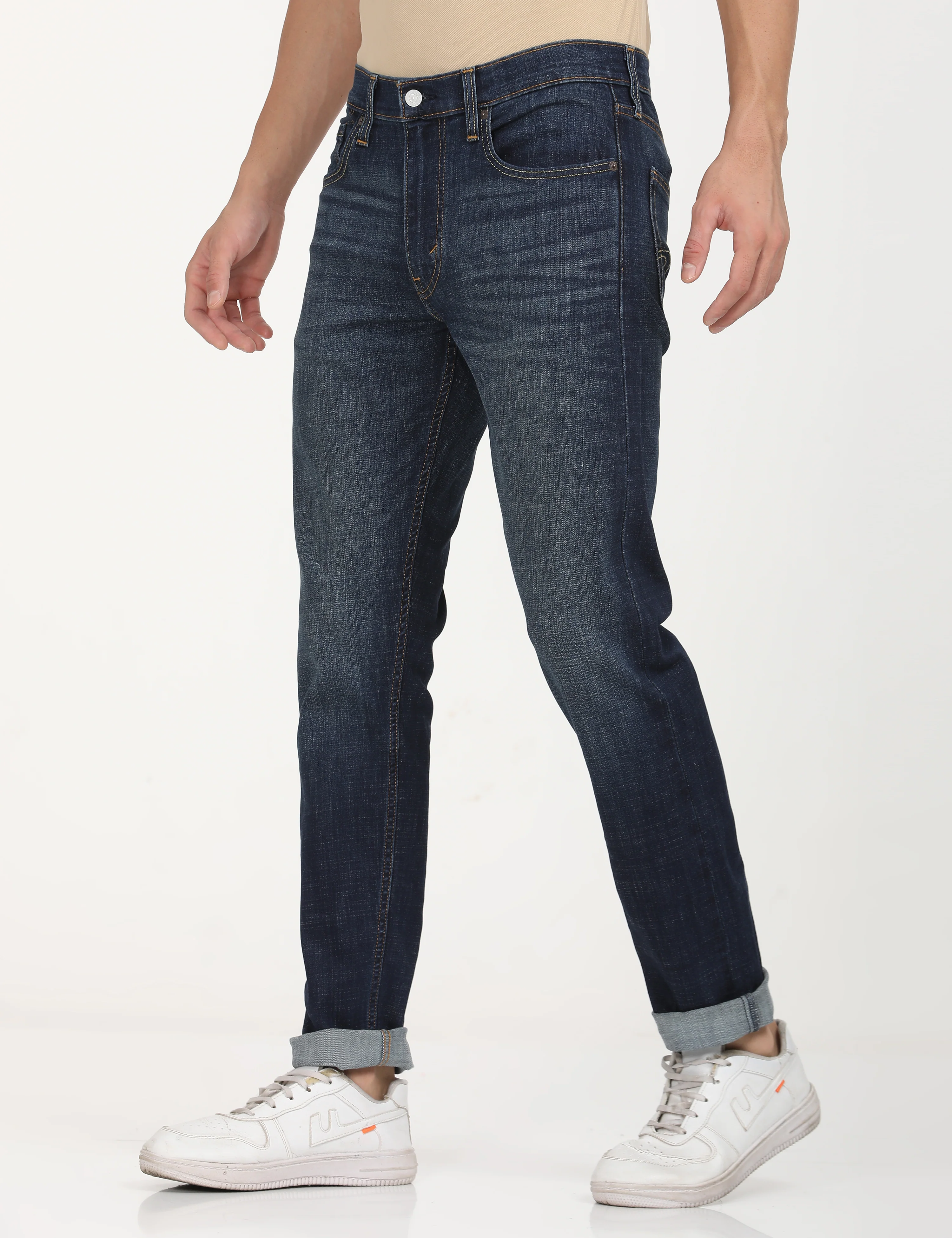 Men's 512 Navy Blue Slim Tapered Fit Mid Rise Jeans - Image 3