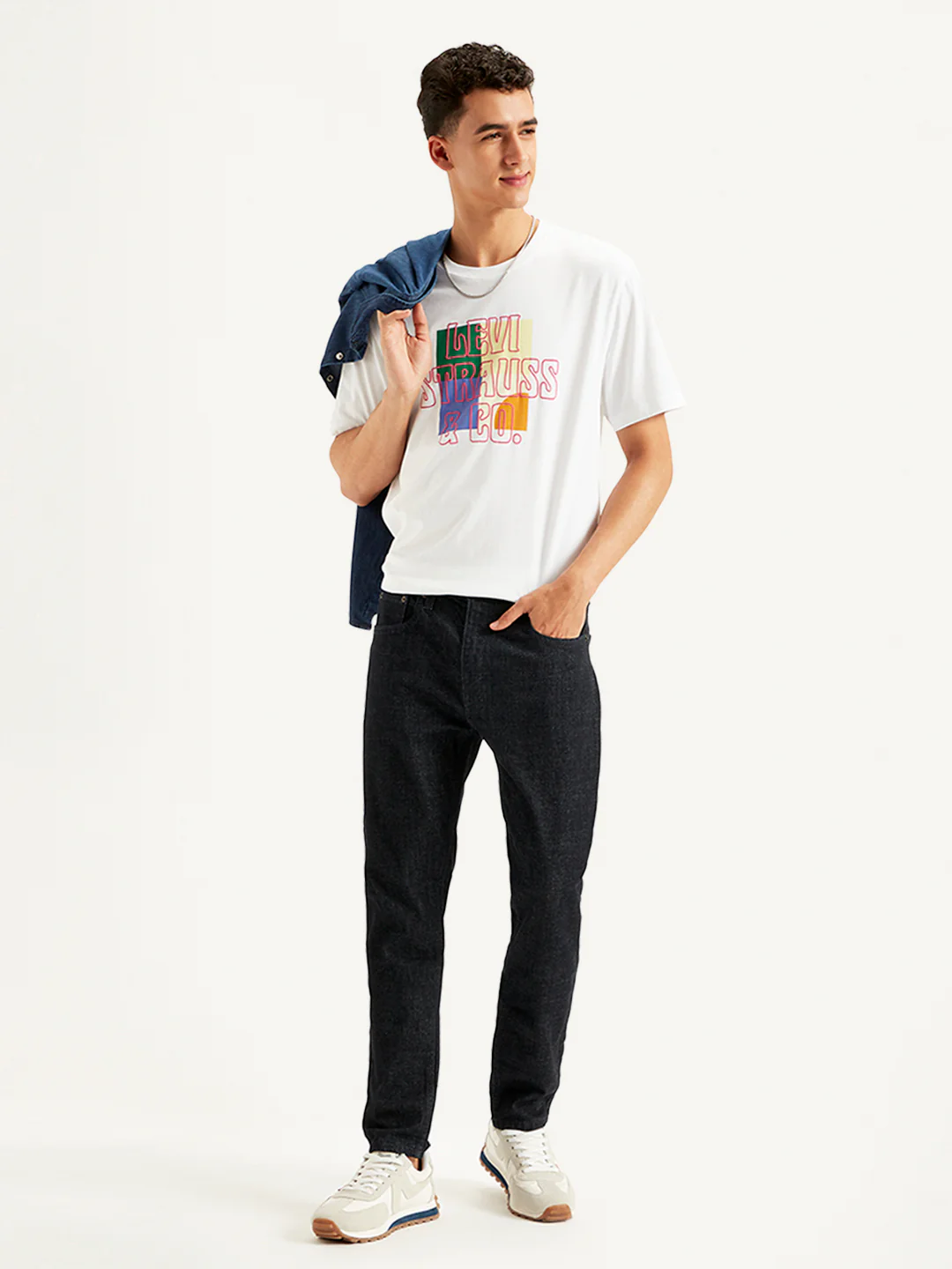 Men's 512 Navy Blue Slim Tapered Fit Mid Rise Jeans - Image 6