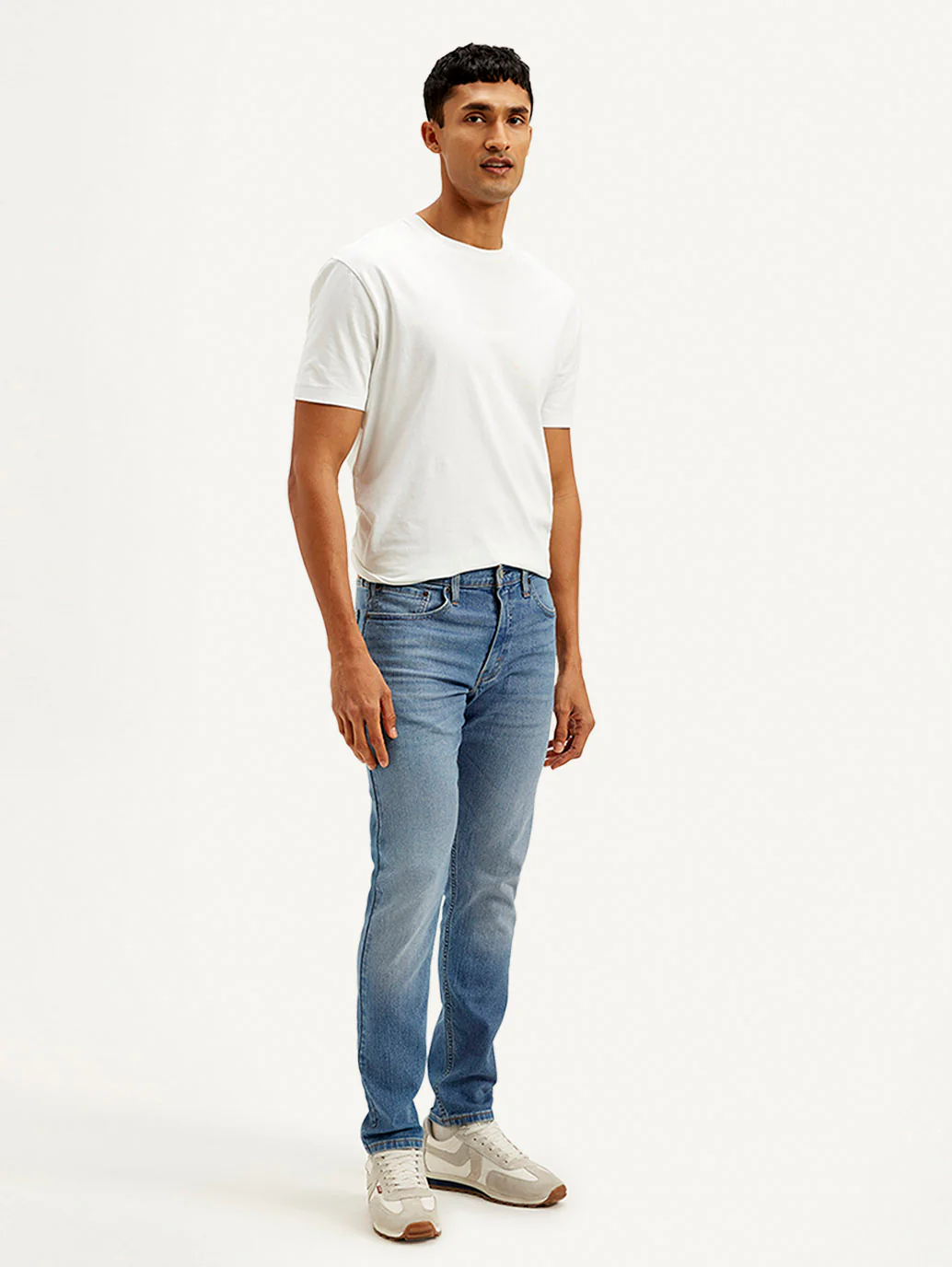 Men's 512 Navy Blue Slim Tapered Fit Mid Rise Jeans - Image 6