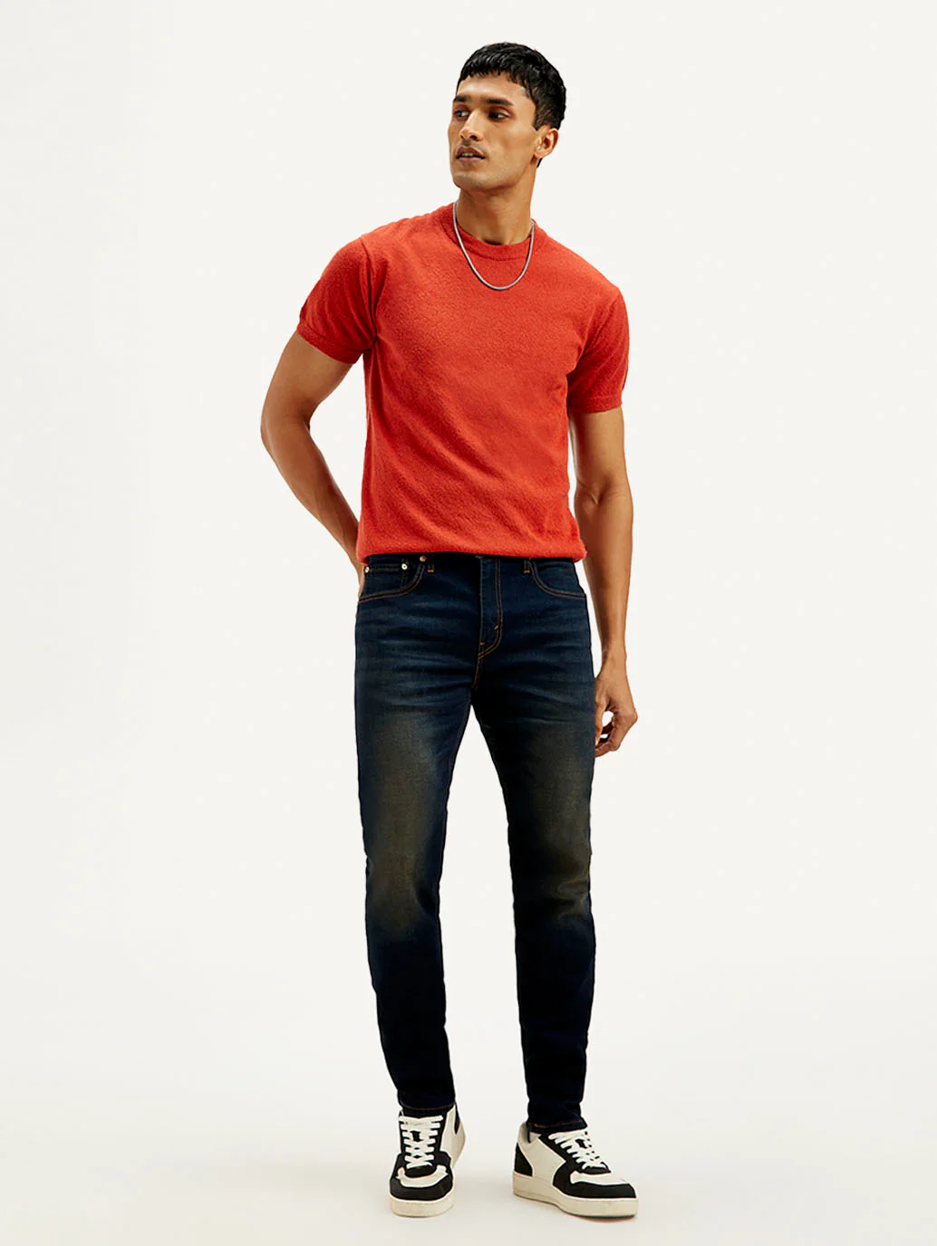Men's 512 Navy Blue Slim Tapered Fit Mid Rise Jeans