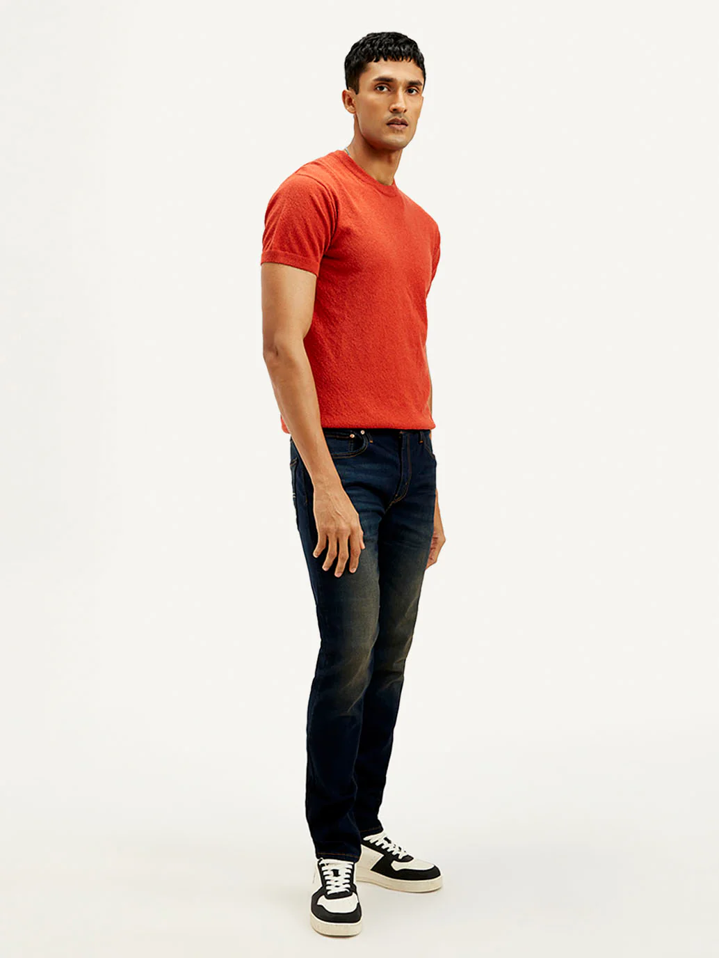 Men's 512 Navy Blue Slim Tapered Fit Mid Rise Jeans - Image 6