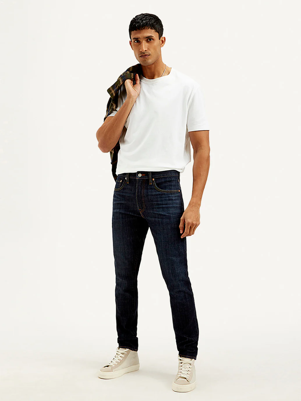 Men's 512 Navy Blue Slim Tapered Fit Mid Rise Jeans