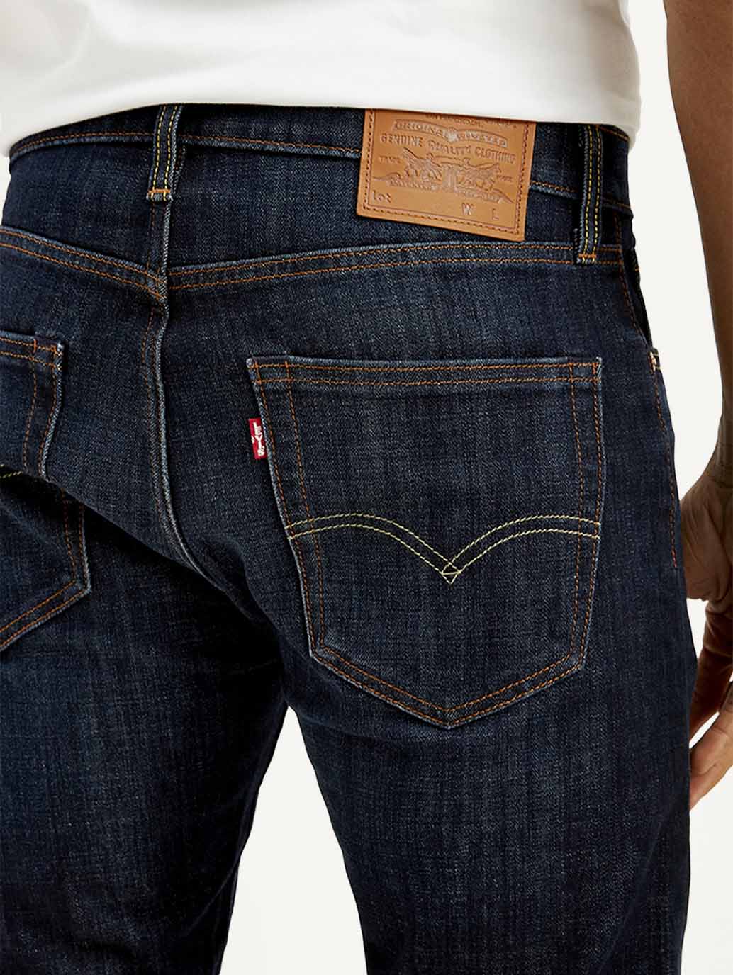 Men's 512 Navy Blue Slim Tapered Fit Mid Rise Jeans - Image 5