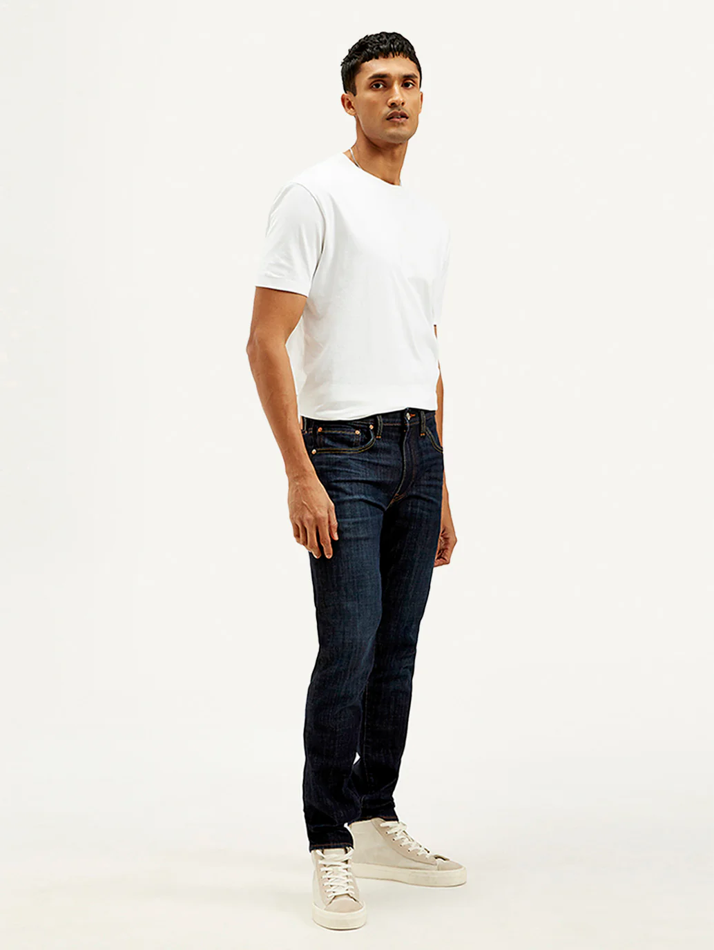 Men's 512 Navy Blue Slim Tapered Fit Mid Rise Jeans - Image 6