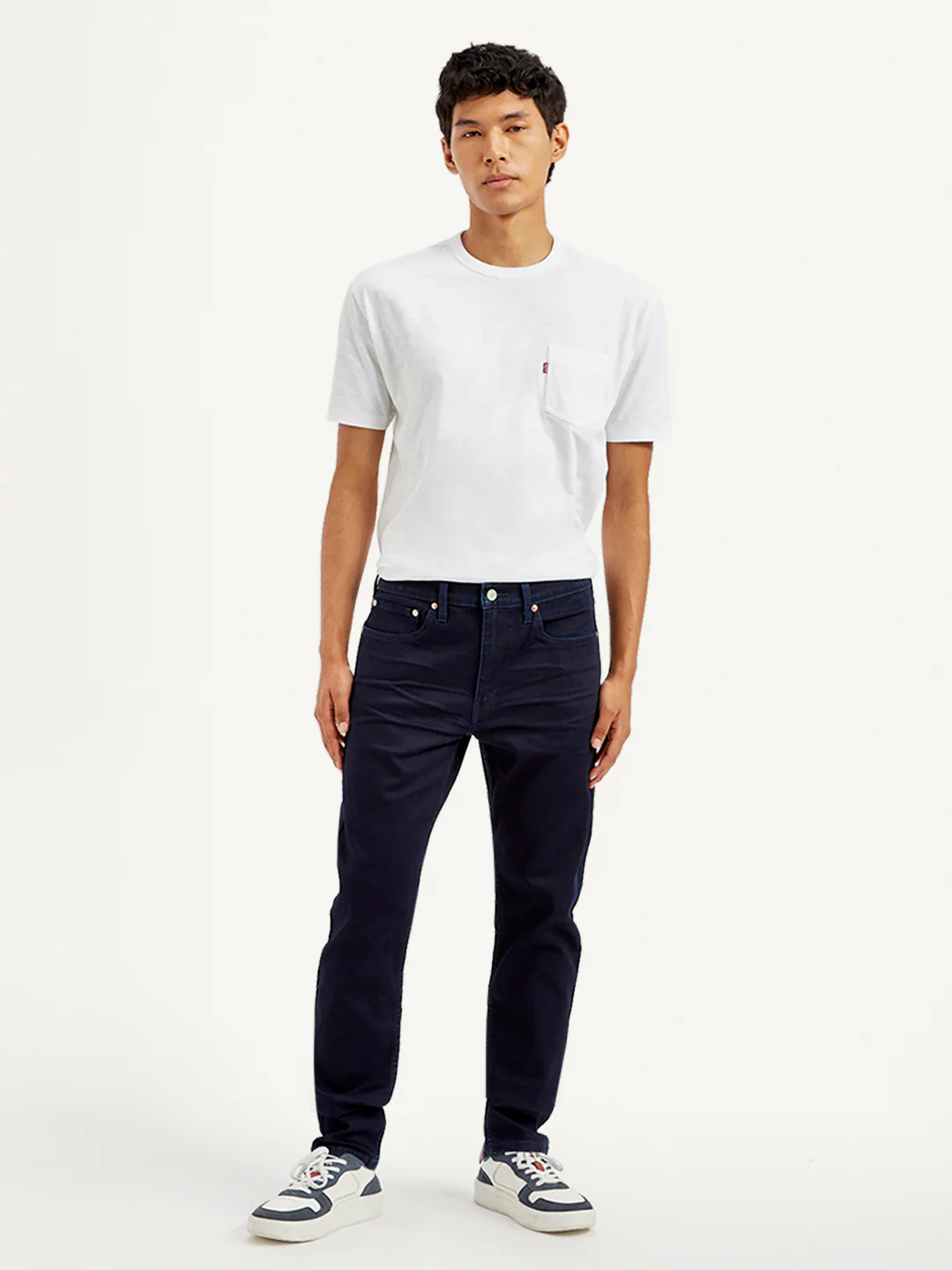 Men's 512 Navy Blue Slim Tapered Fit Mid Rise Jeans - Image 2