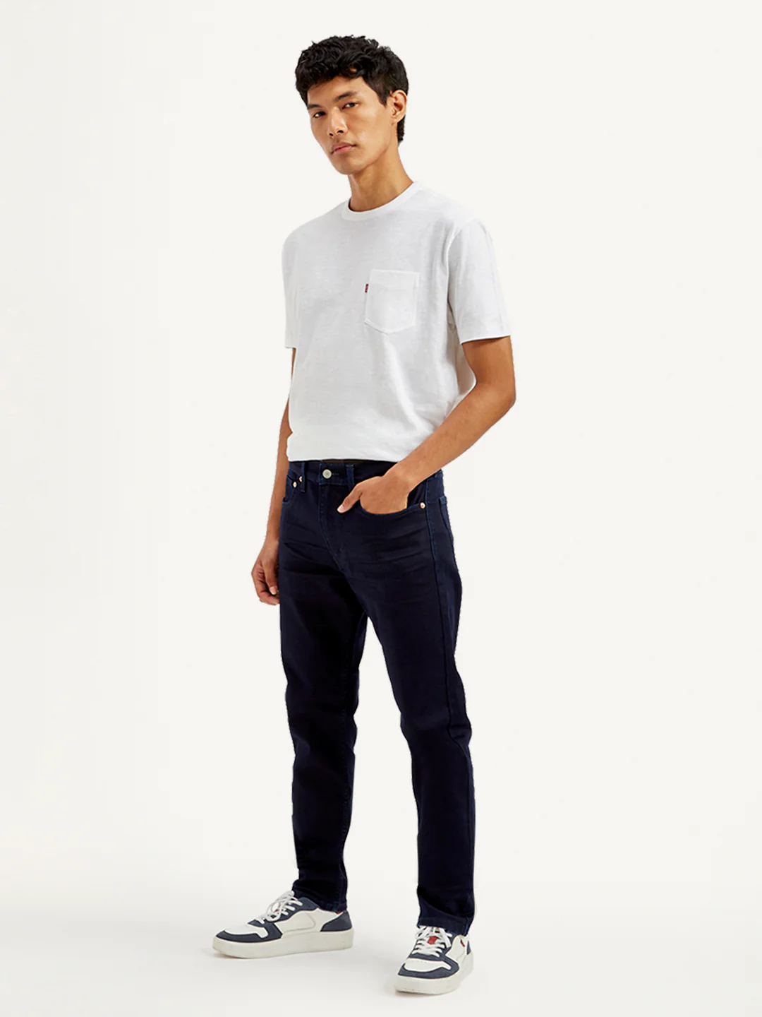 Men's 512 Navy Blue Slim Tapered Fit Mid Rise Jeans - Image 5