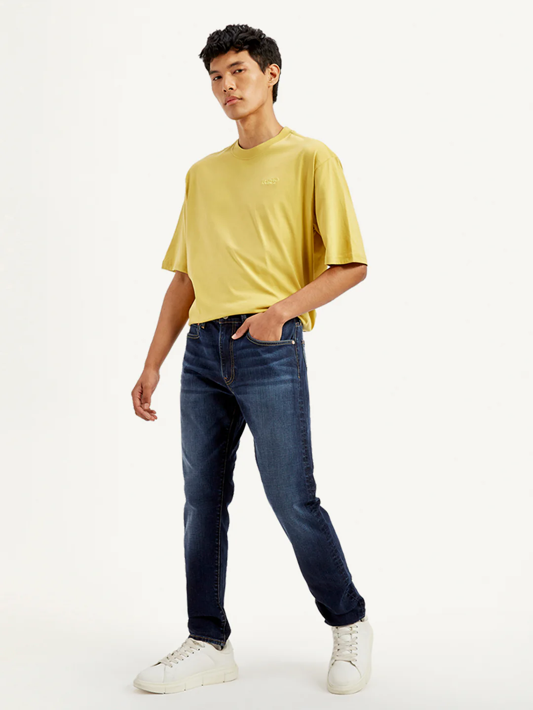 Men's 512 Navy Blue Slim Tapered Fit Mid Rise Jeans - Image 5