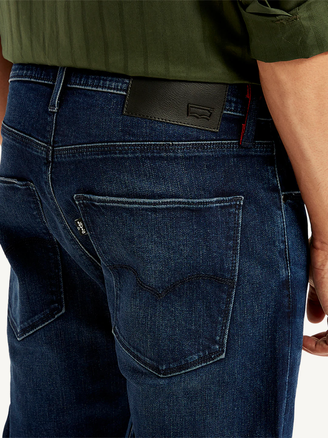 Men's Redloop 512 Navy Blue Slim Tapered Fit Mid Rise Jeans - Image 5