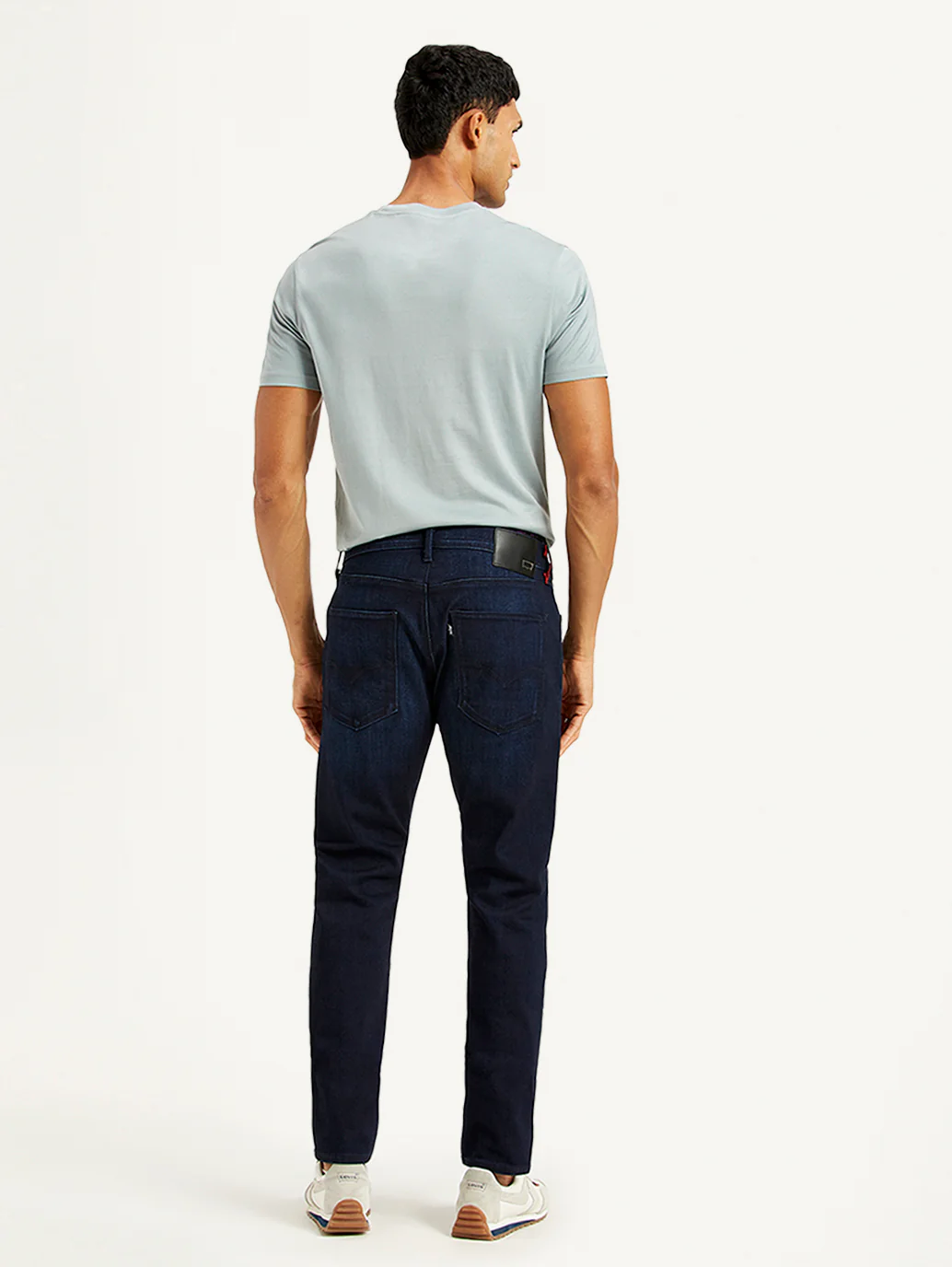 Men's Redloop 512 Navy Blue Slim Tapered Fit Mid Rise Jeans - Image 3