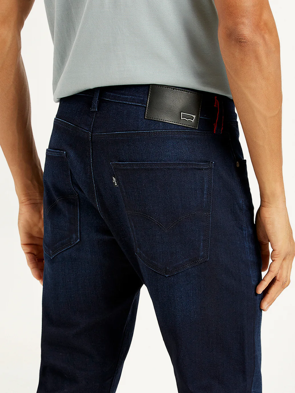 Men's Redloop 512 Navy Blue Slim Tapered Fit Mid Rise Jeans - Image 5