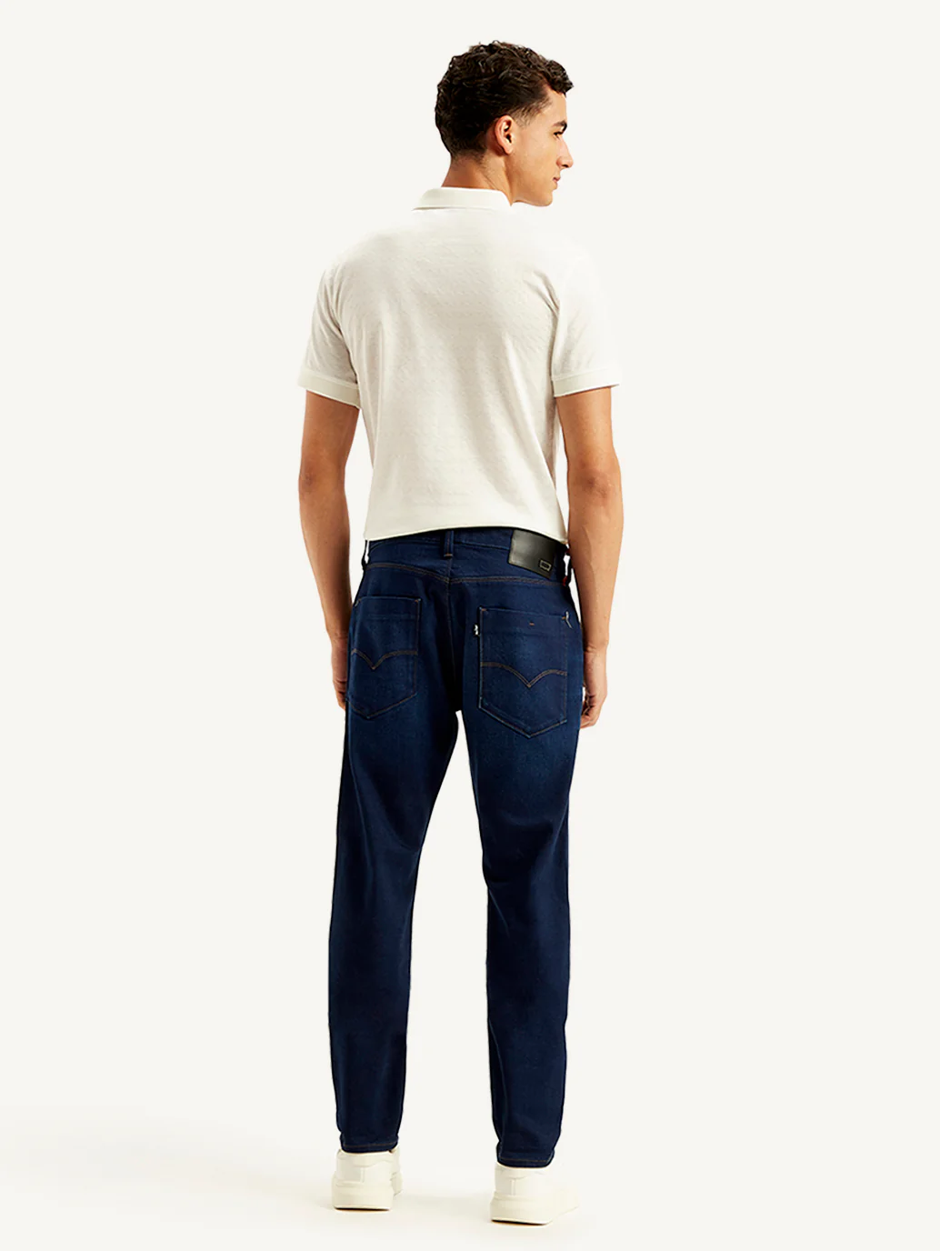 Men's Redloop 512 Navy Blue Slim Tapered Fit Mid Rise Jeans - Image 3