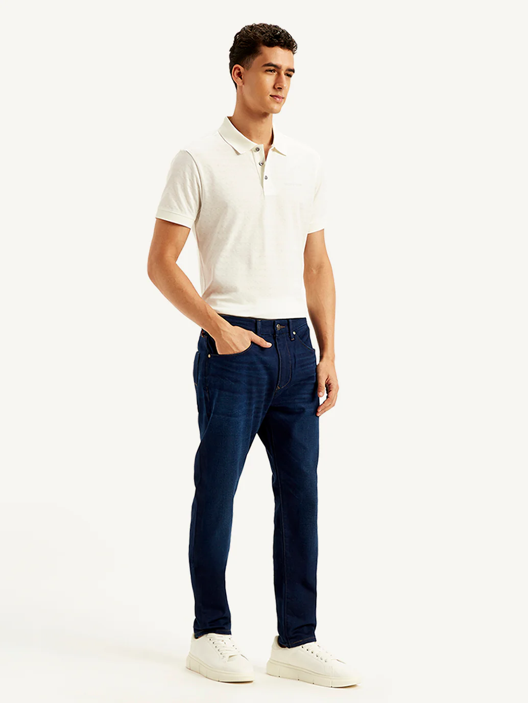 Men's Redloop 512 Navy Blue Slim Tapered Fit Mid Rise Jeans - Image 6